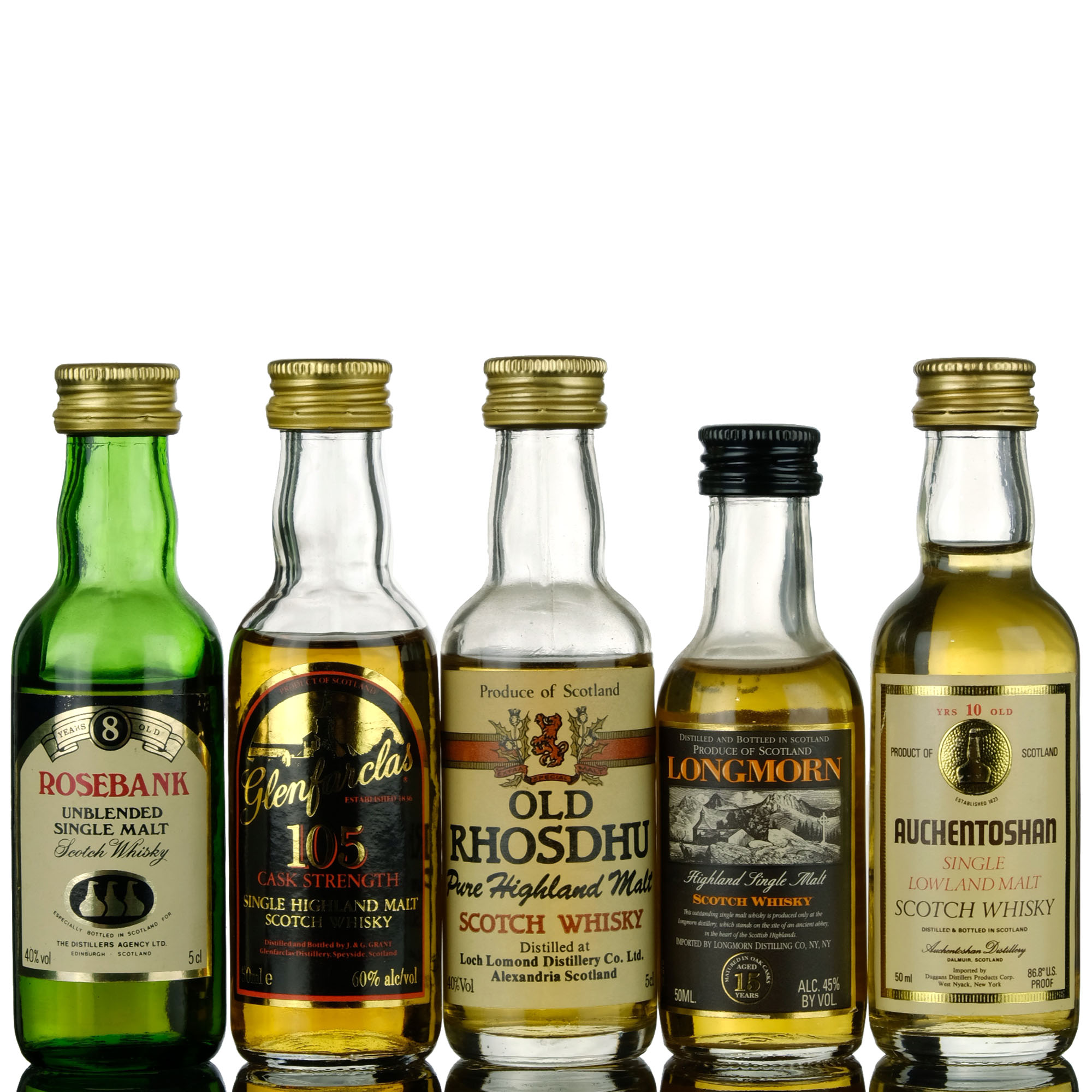 5 X Single Malt Miniatures