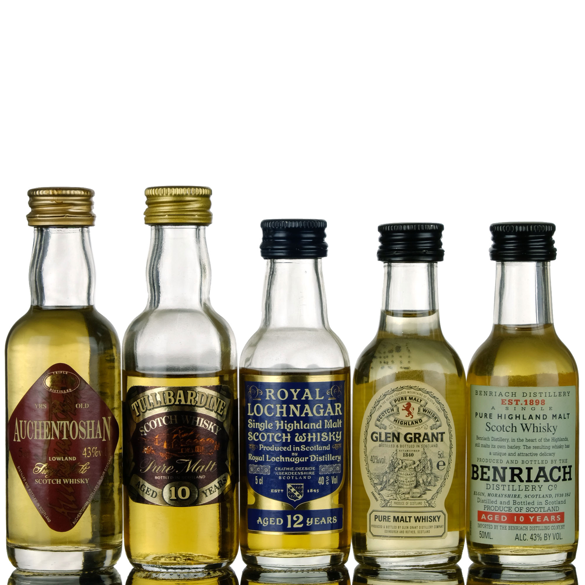 5 X Single Malt Miniatures