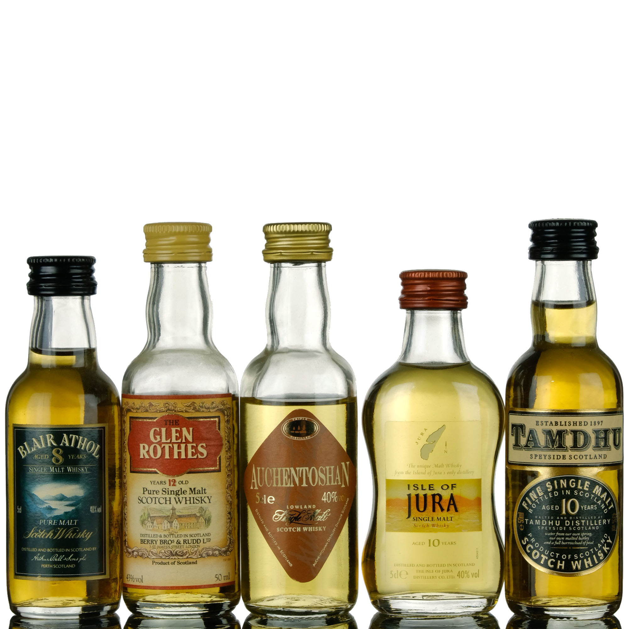 5 X Single Malt Miniatures