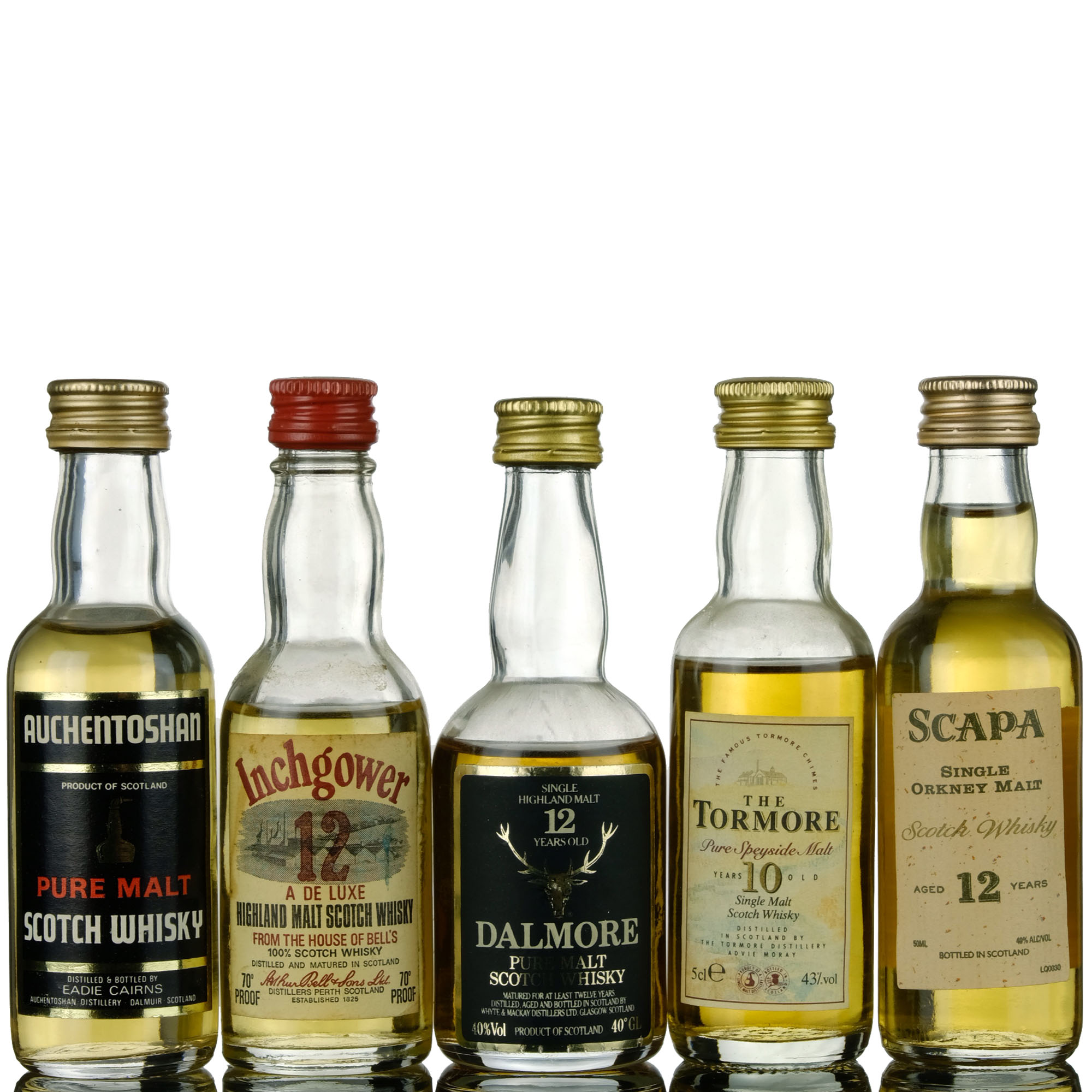 5 X Single Malt Miniatures