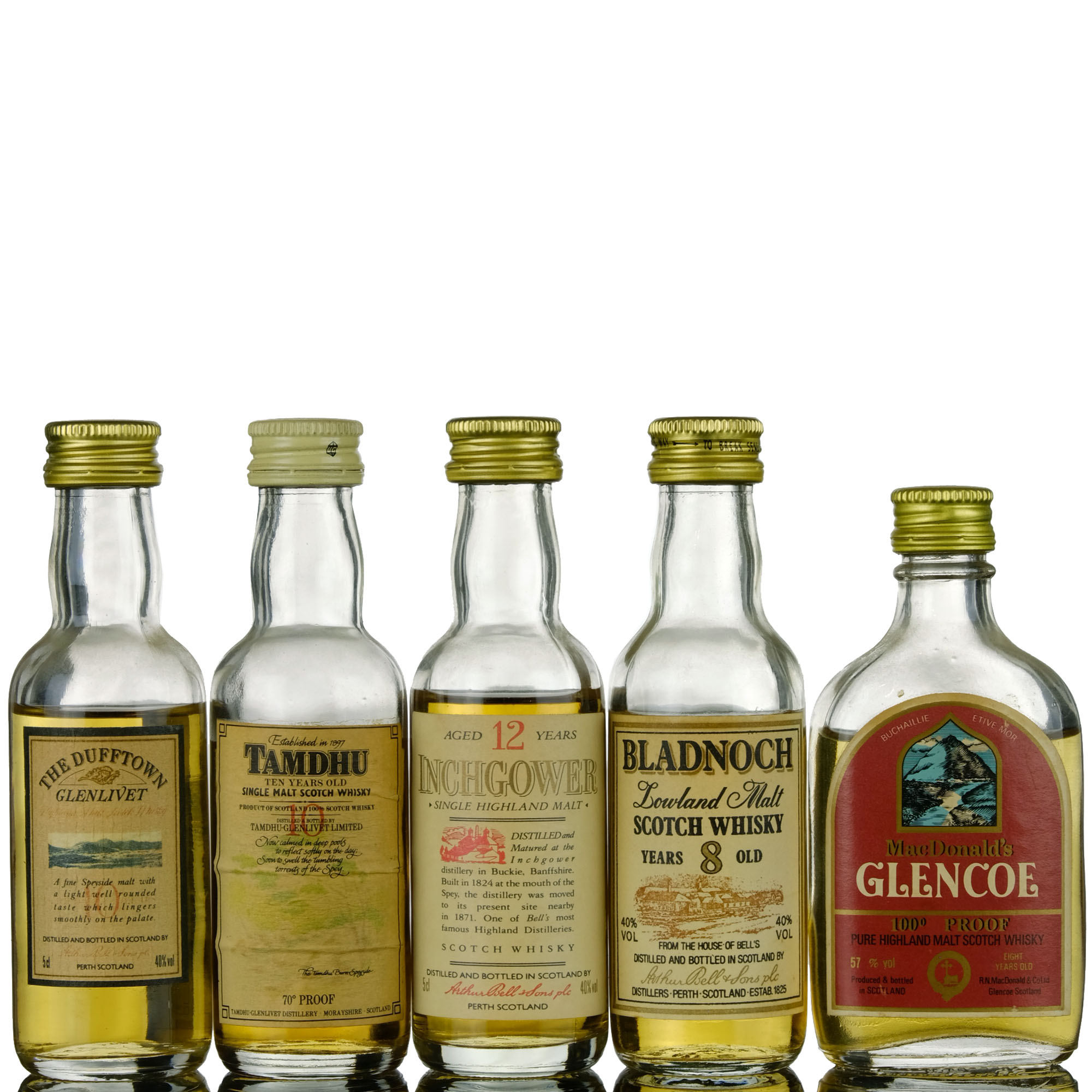 5 X Single Malt Miniatures