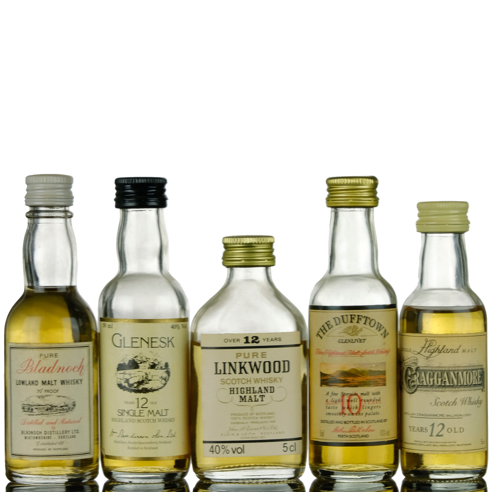 5 X Single Malt Miniatures