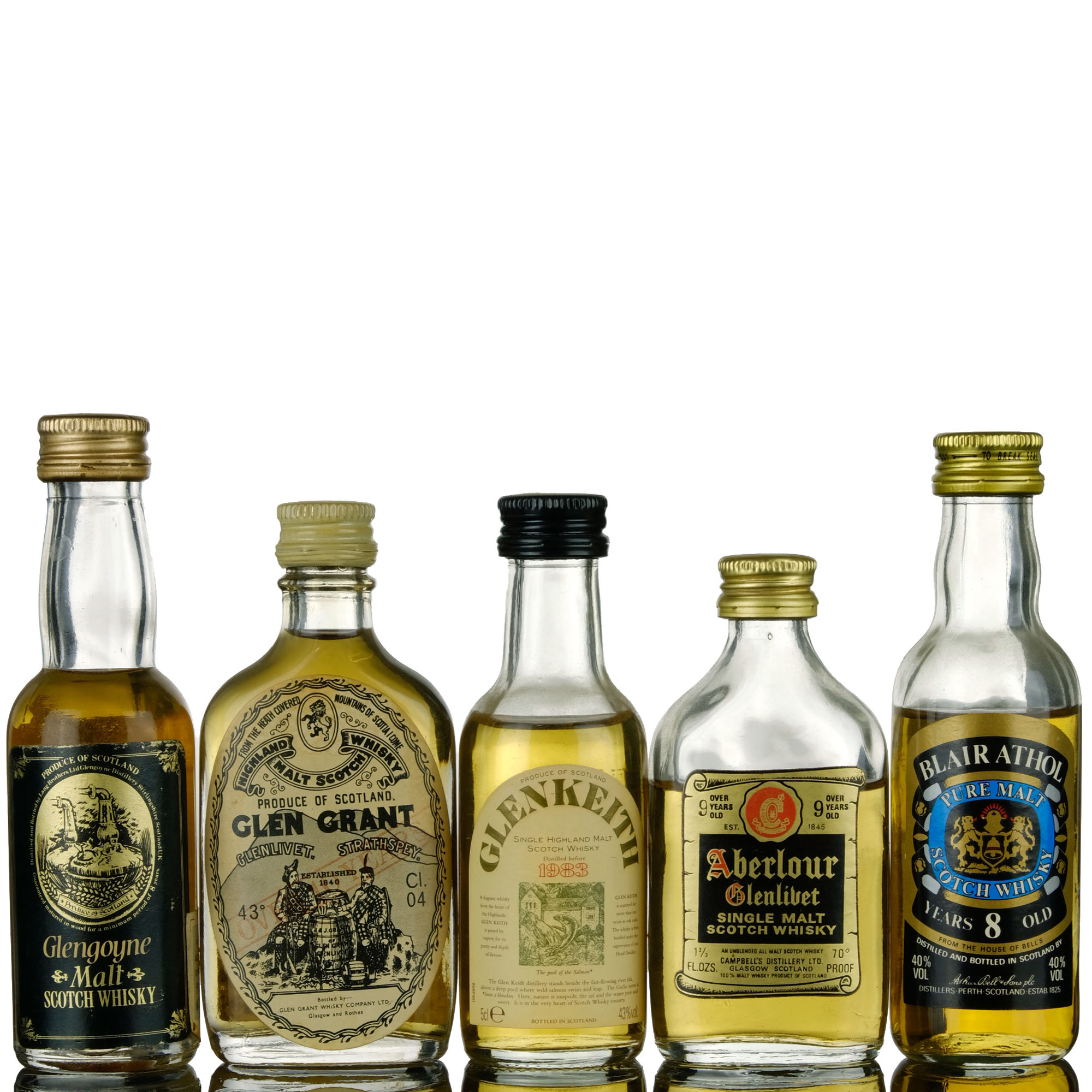 5 X Single Malt Miniatures