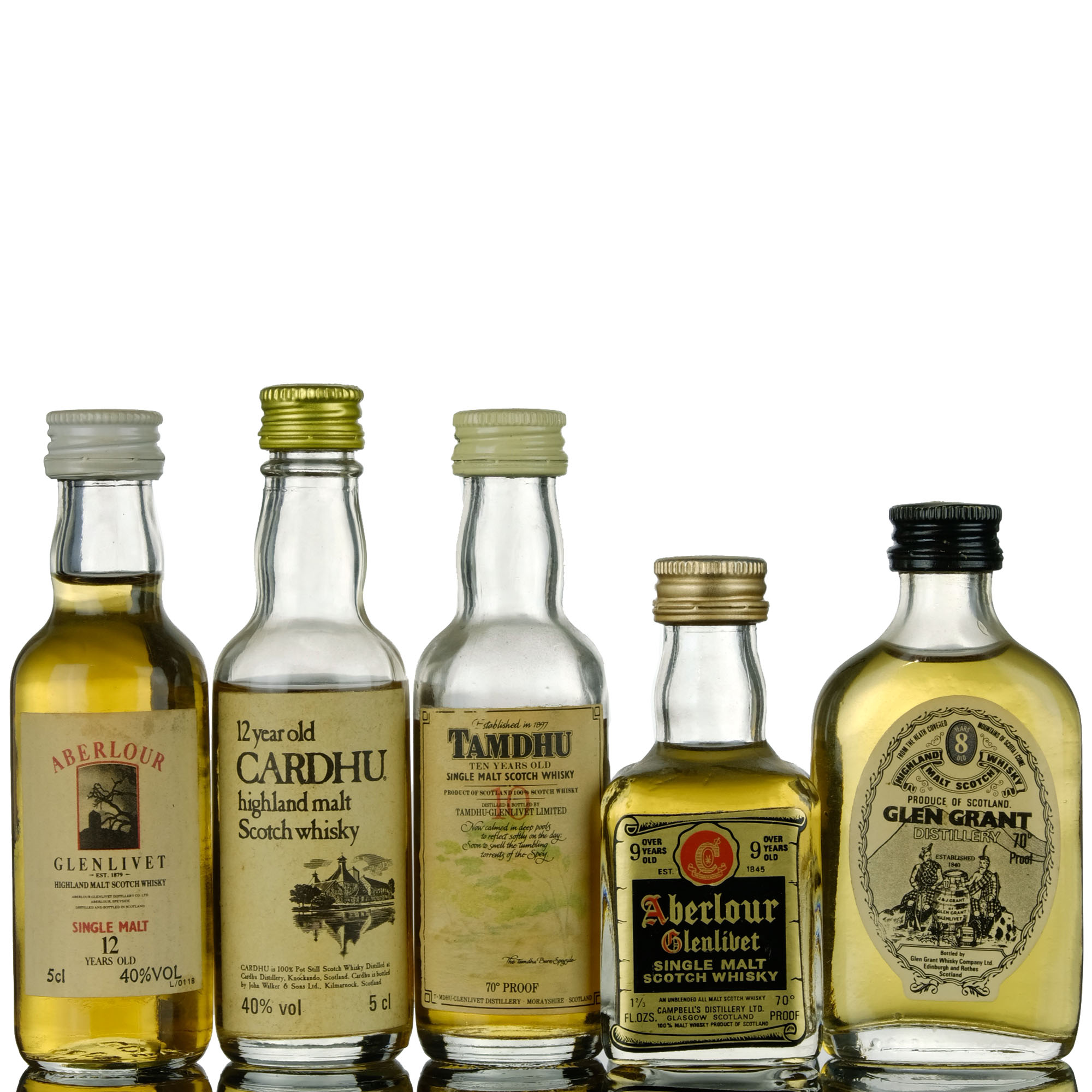 5 X Single Malt Miniatures
