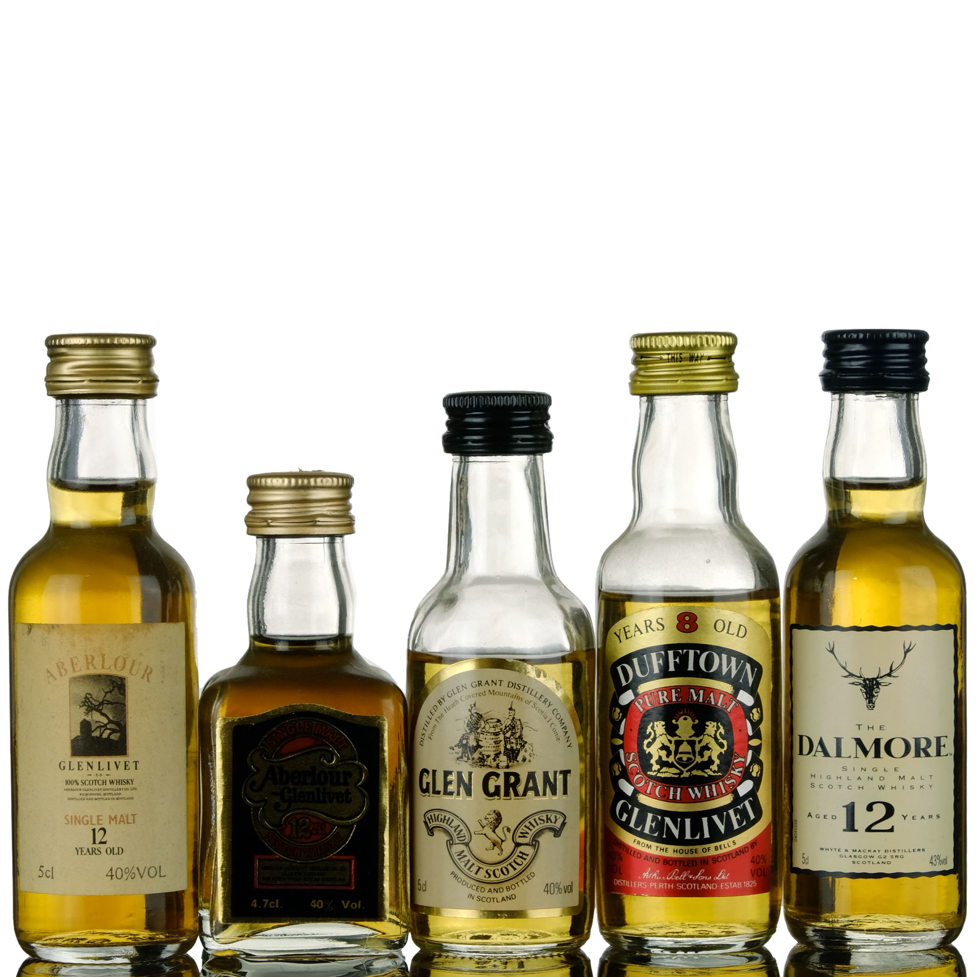 5 X Single Malt Miniatures