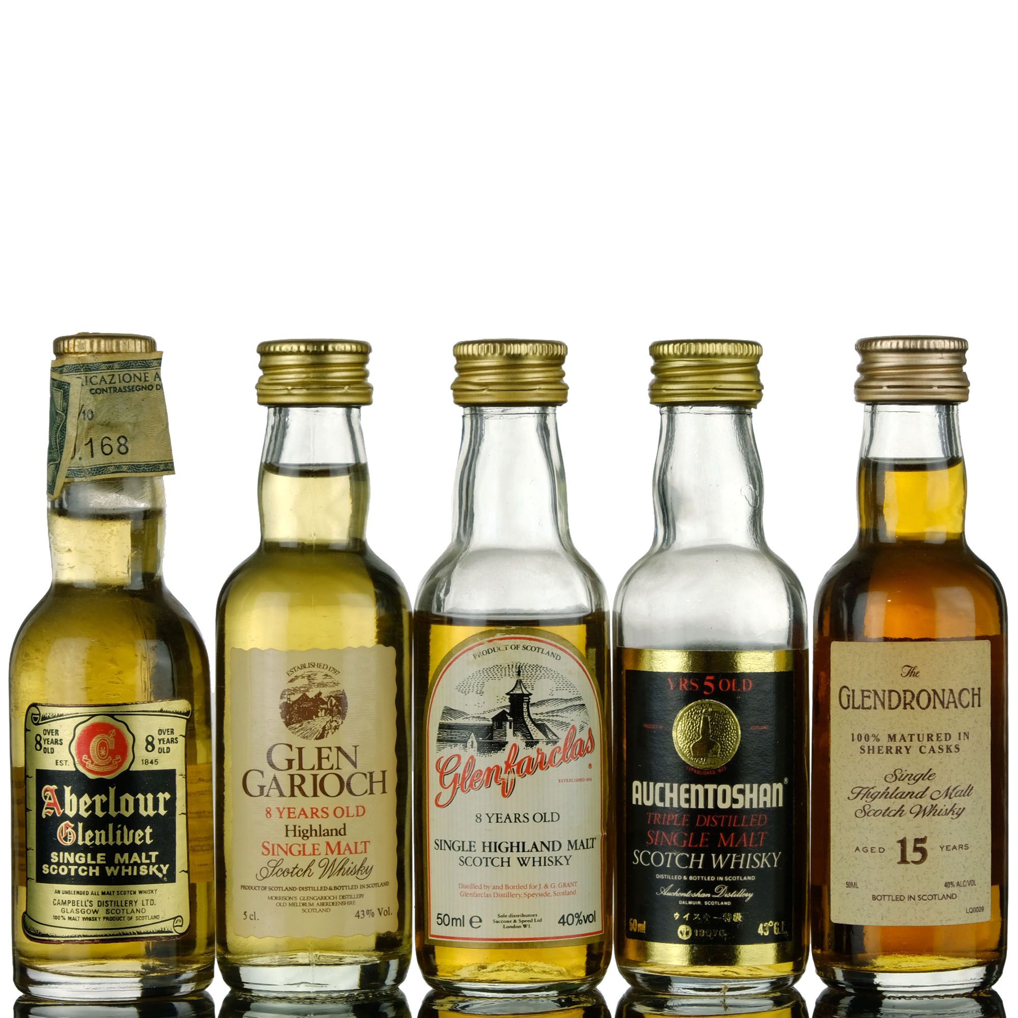5 X Single Malt Miniatures
