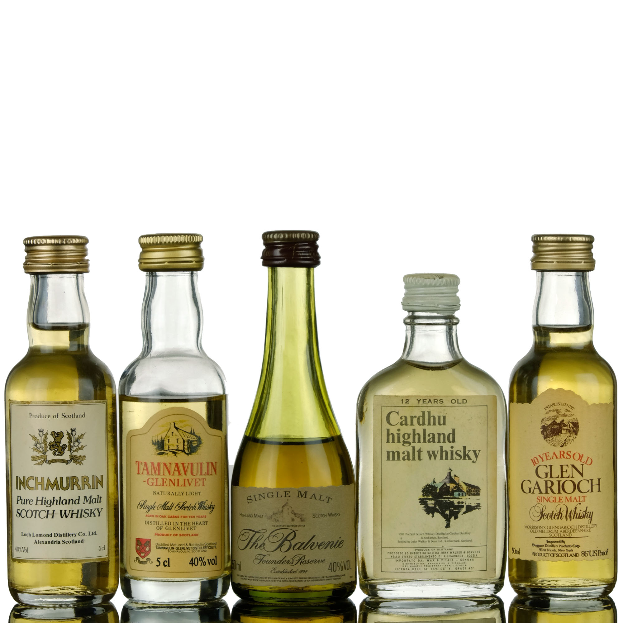 5 X Single Malt Miniatures