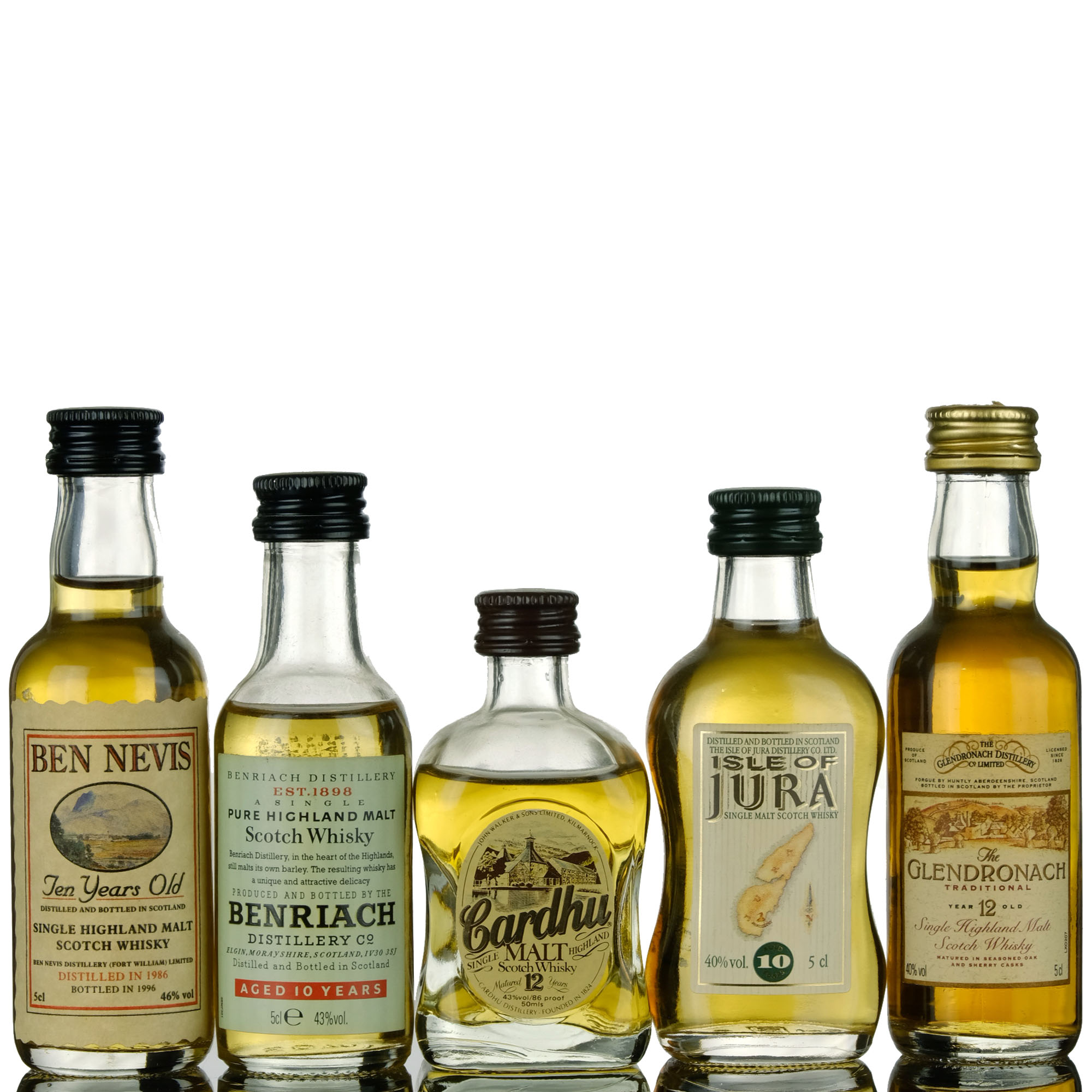 5 X Single Malt Miniatures