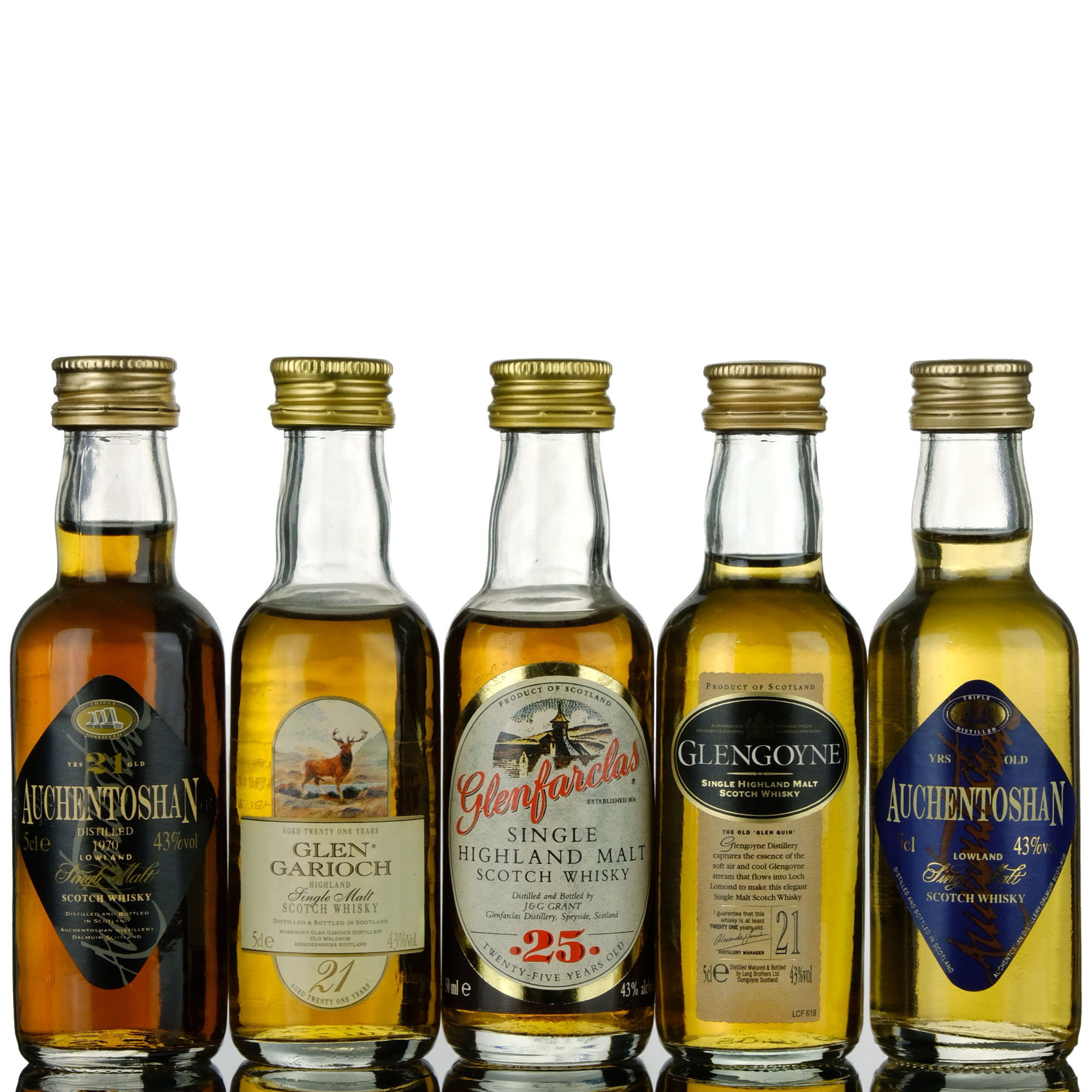 5 X Single Malt Miniatures