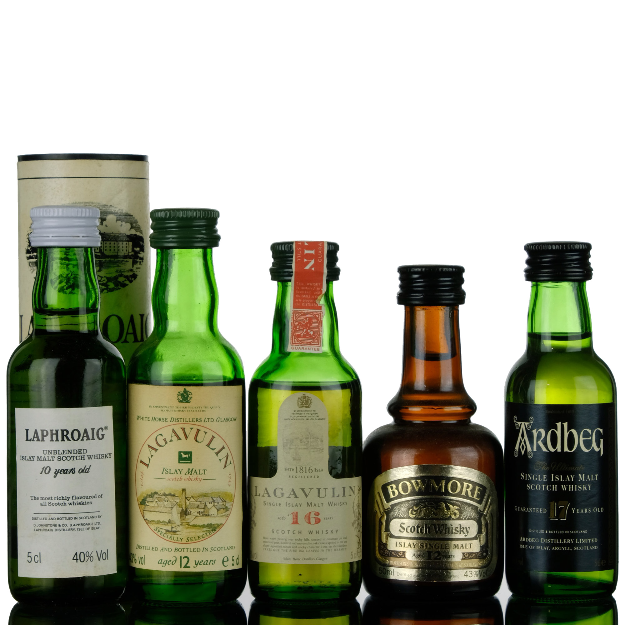 5 X Islay Single Malt Miniatures