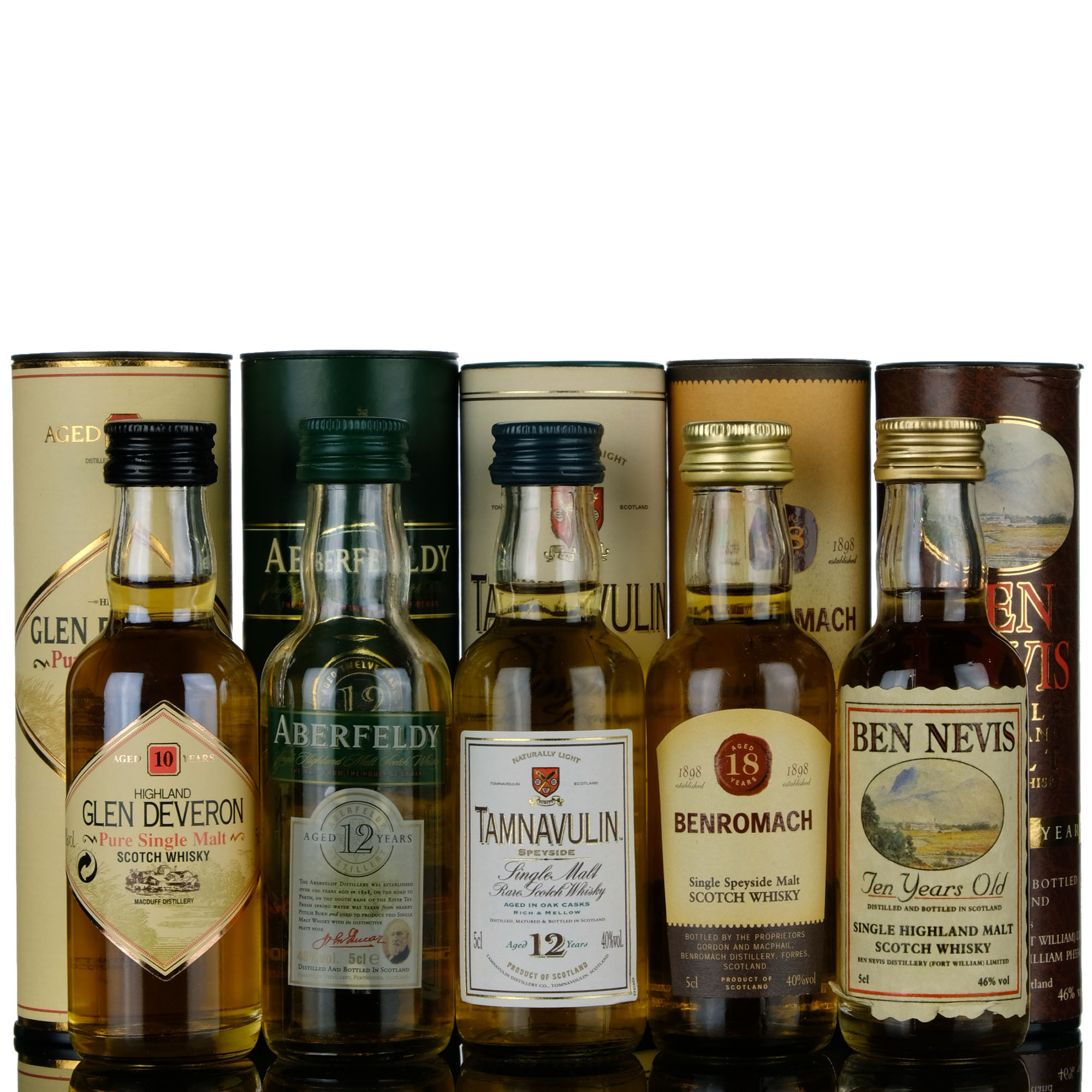 5 X Single Malt Miniatures