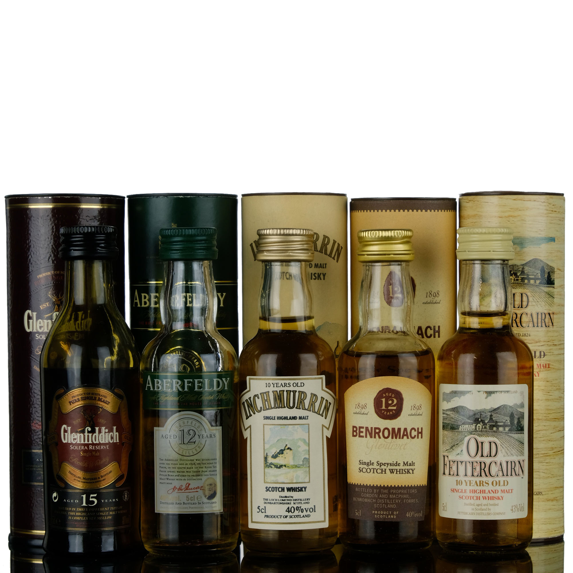 5 X Single Malt Miniatures