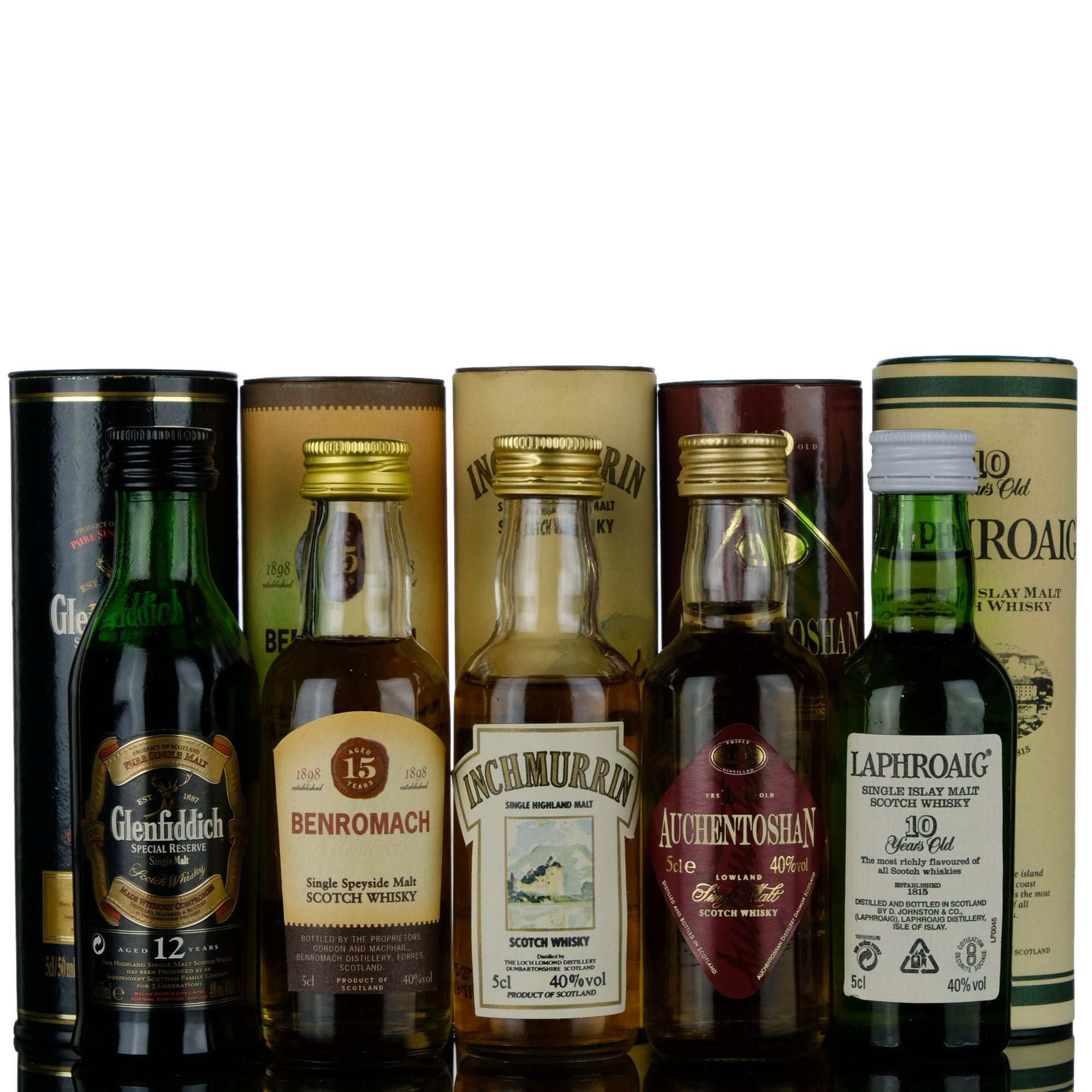 5 X Single Malt Miniatures