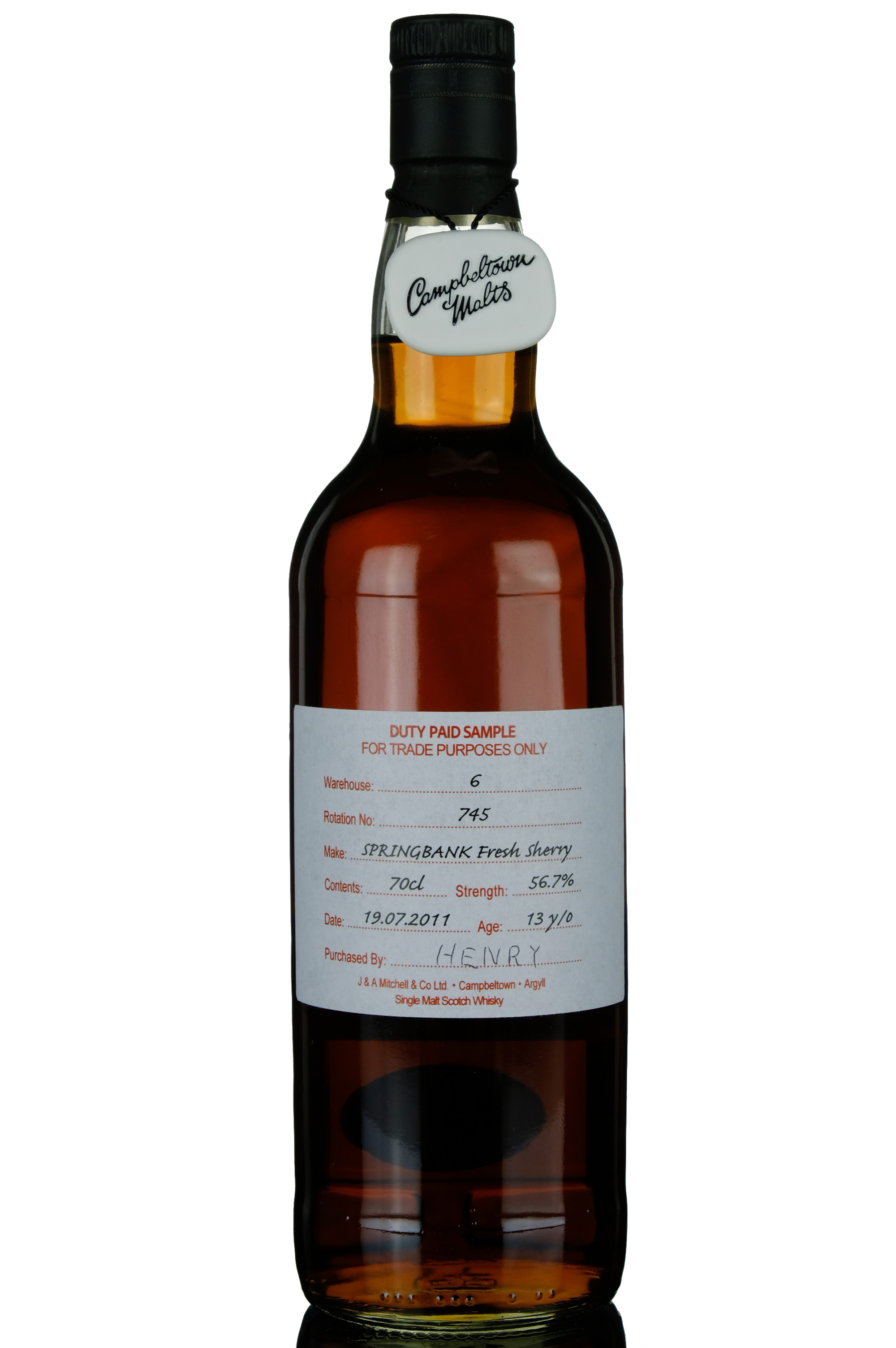Springbank 20112024 13 Duty Paid Sample