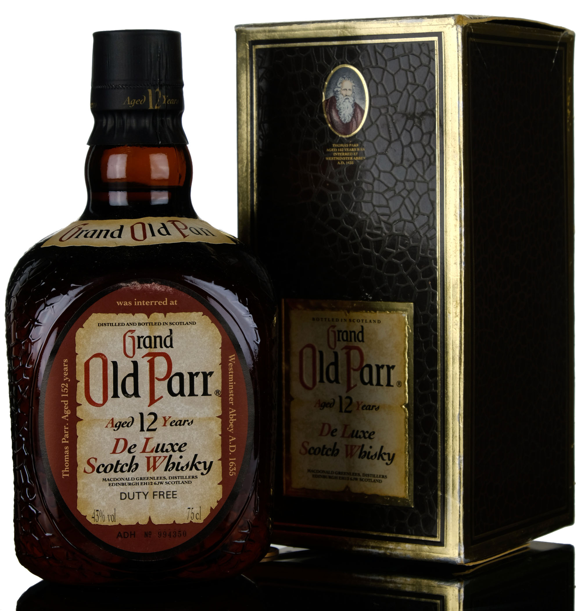 Grand Old Parr 12 De Luxe 1980s