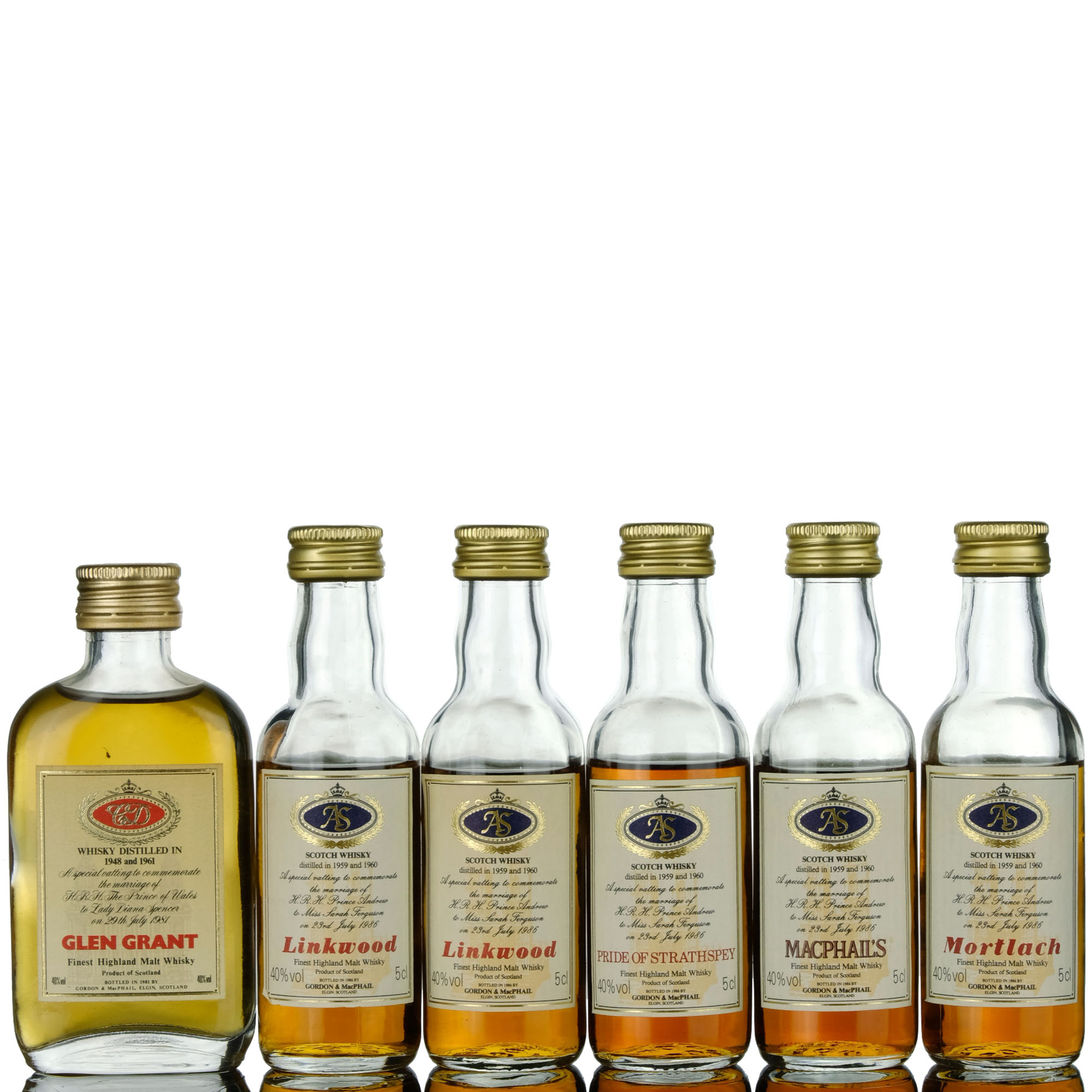6 X Gordon Macphail Royal Marriage Miniatures