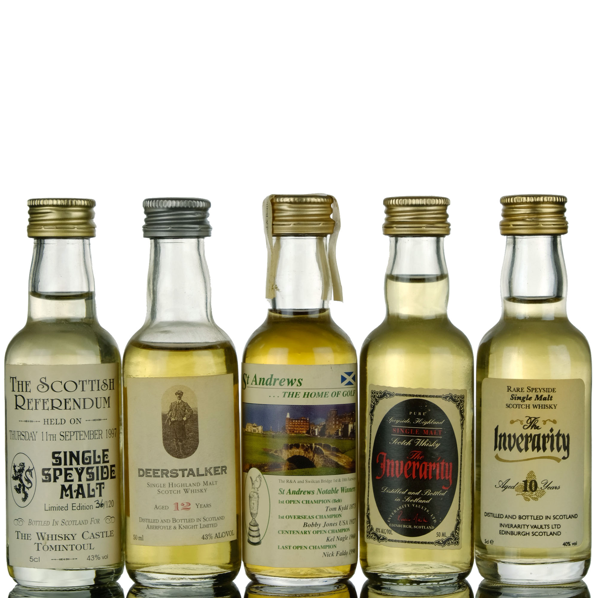 5 X Single Malt Miniatures