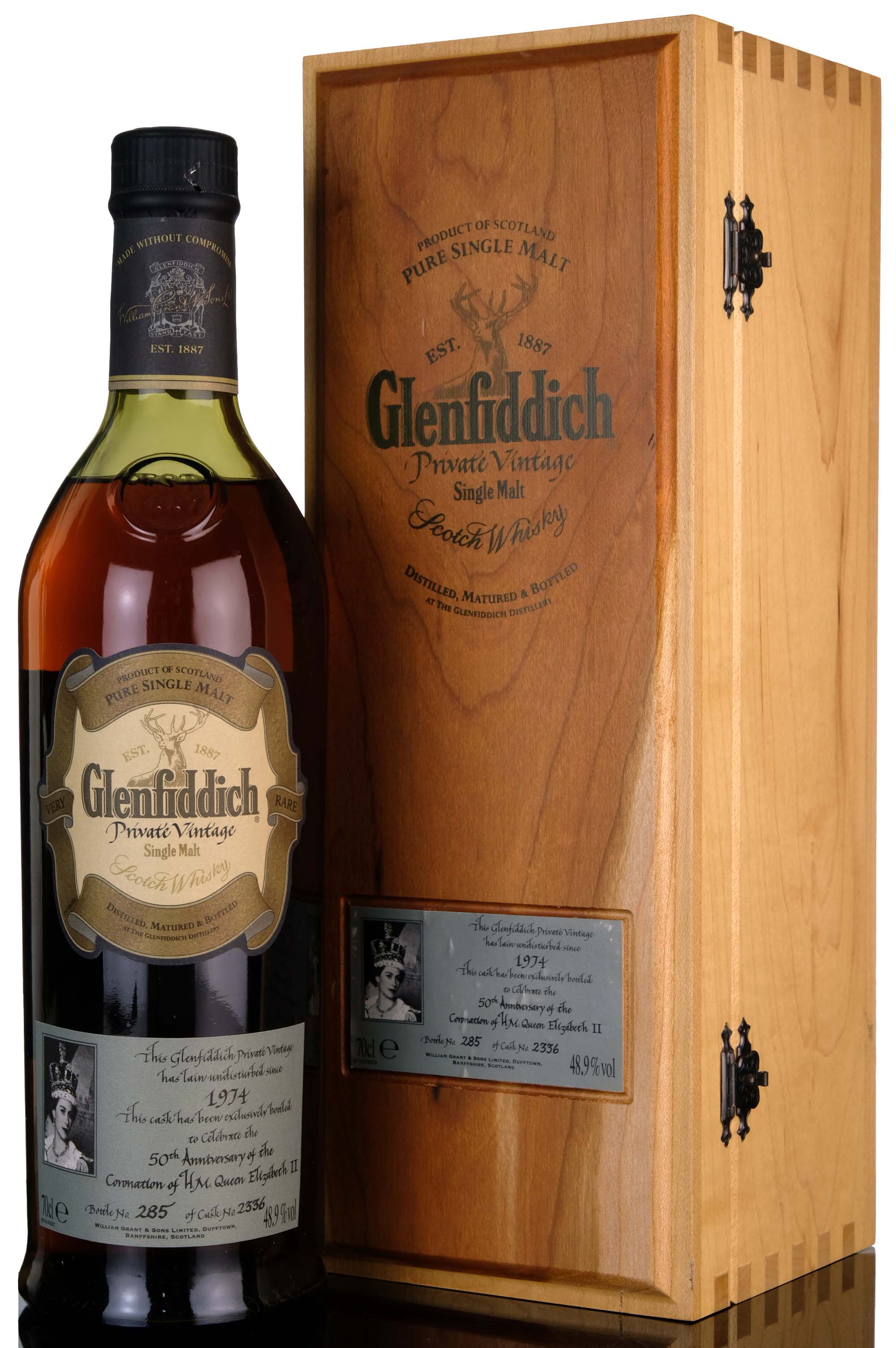 Glenfiddich 1974-2003 - Private Vintage - Single Cask 2336 - 50th Anniversary Queen Elizab