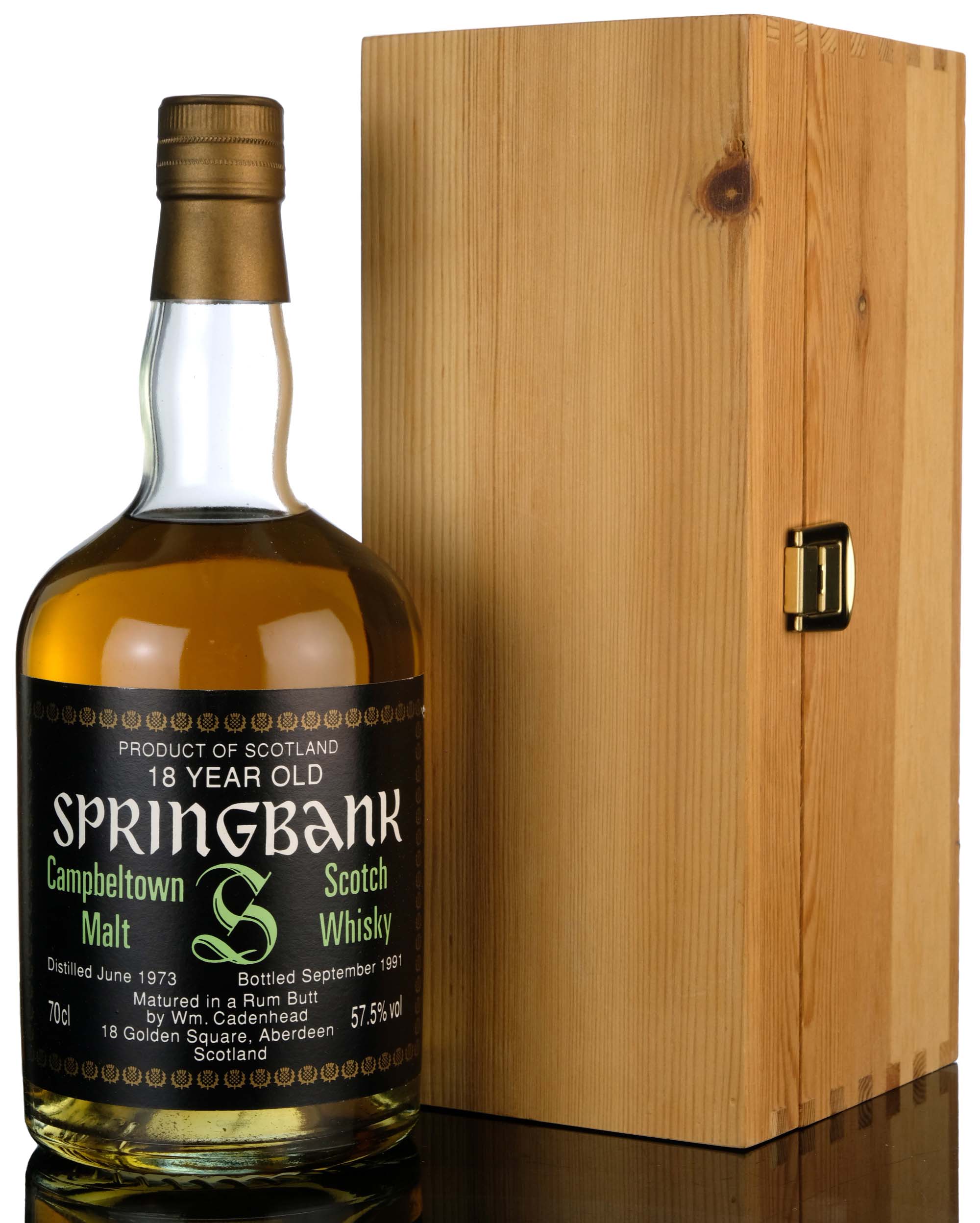Springbank 1973-1991 - 18 Year Old - Cadenheads Rum Butt - 57.5%