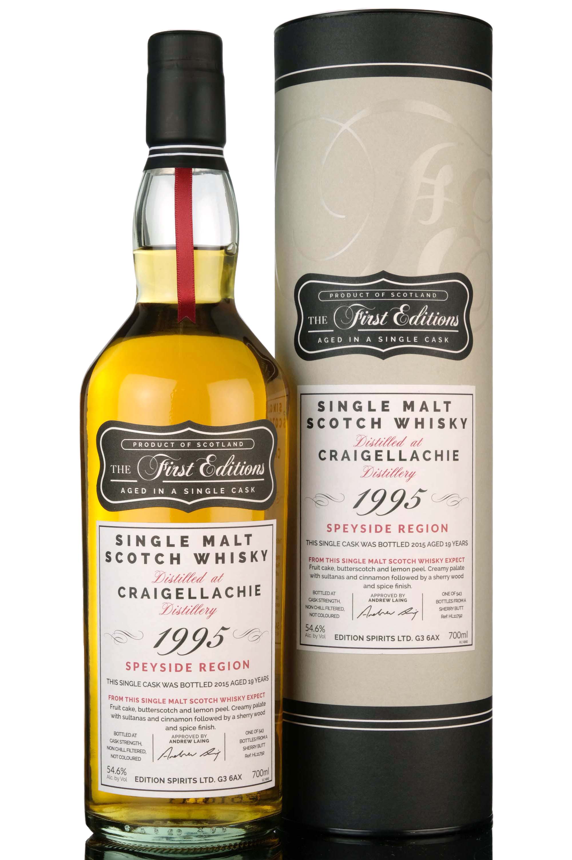 Craigellachie 1995 - 2015 19 The First Editions Single Cask 11792