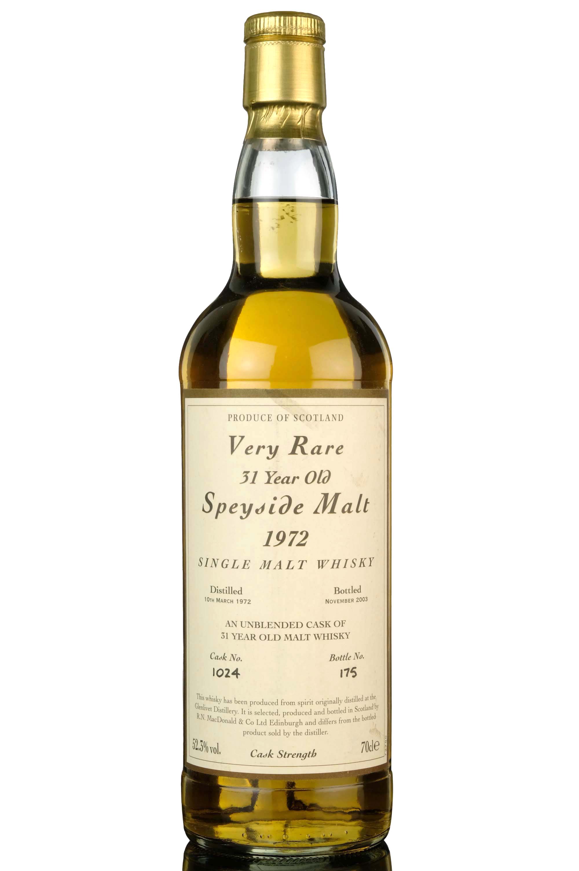 Glenlivet 1972-2003 - 31 Year Old - Single Cask 1024 - Very Rare Speyside Malt