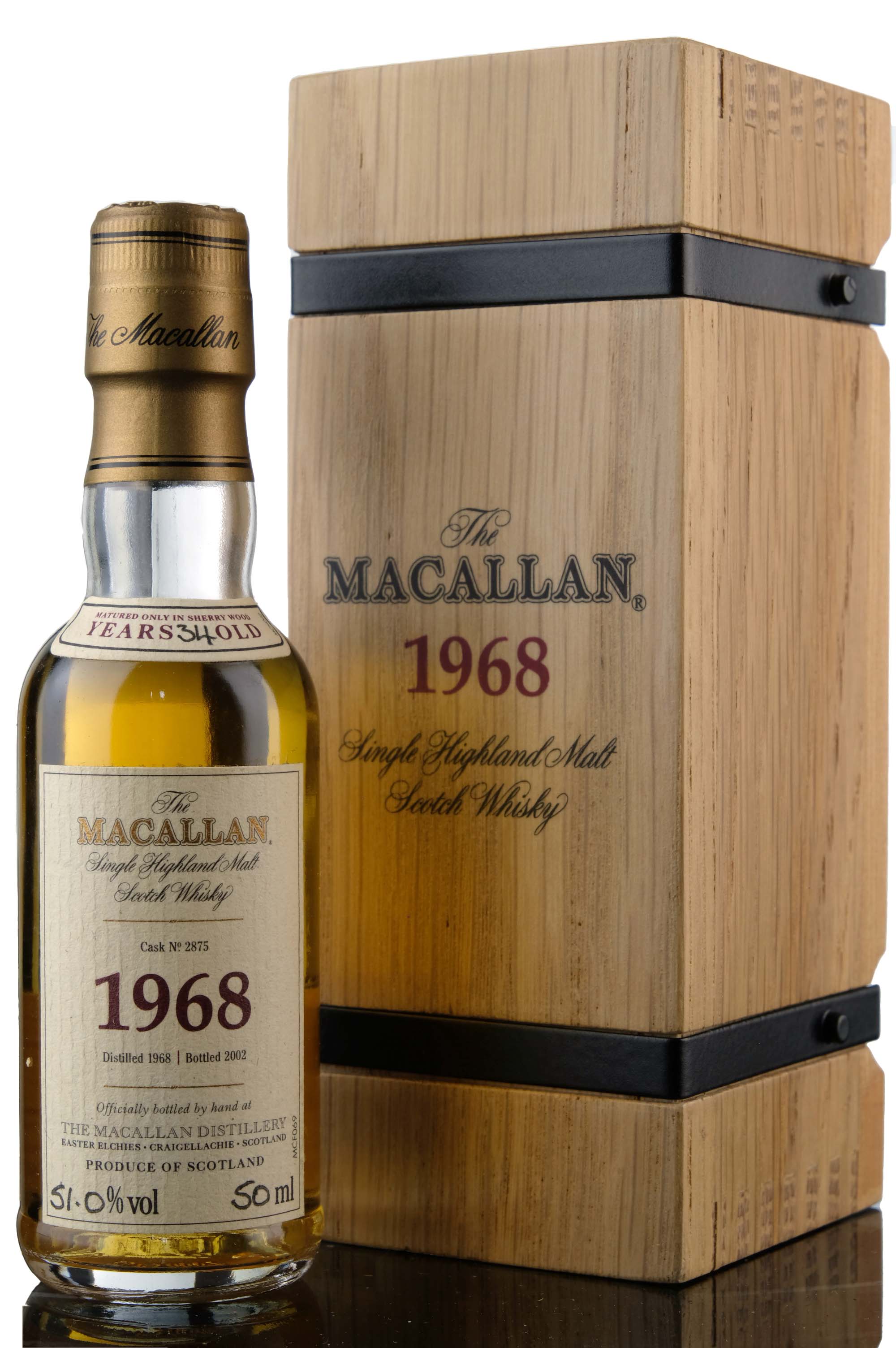 Macallan 1968-2002 - 34 Year Old - Fine & Rare - Single Cask 2875 - Miniature
