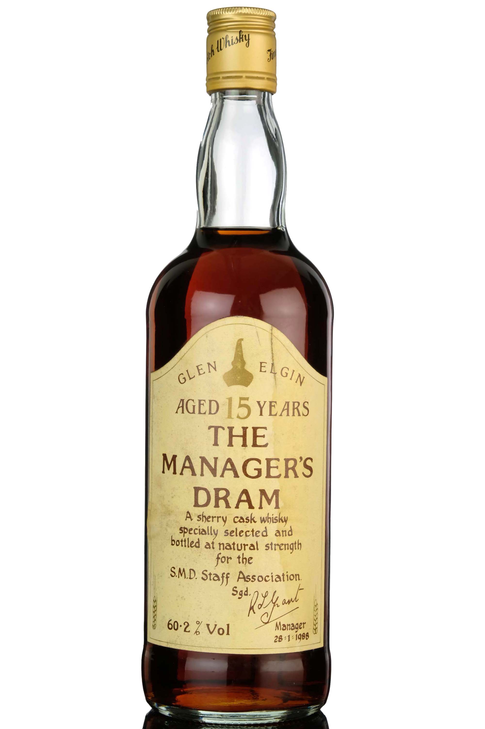 Glen Elgin 15 Year Old - Managers Dram 1988