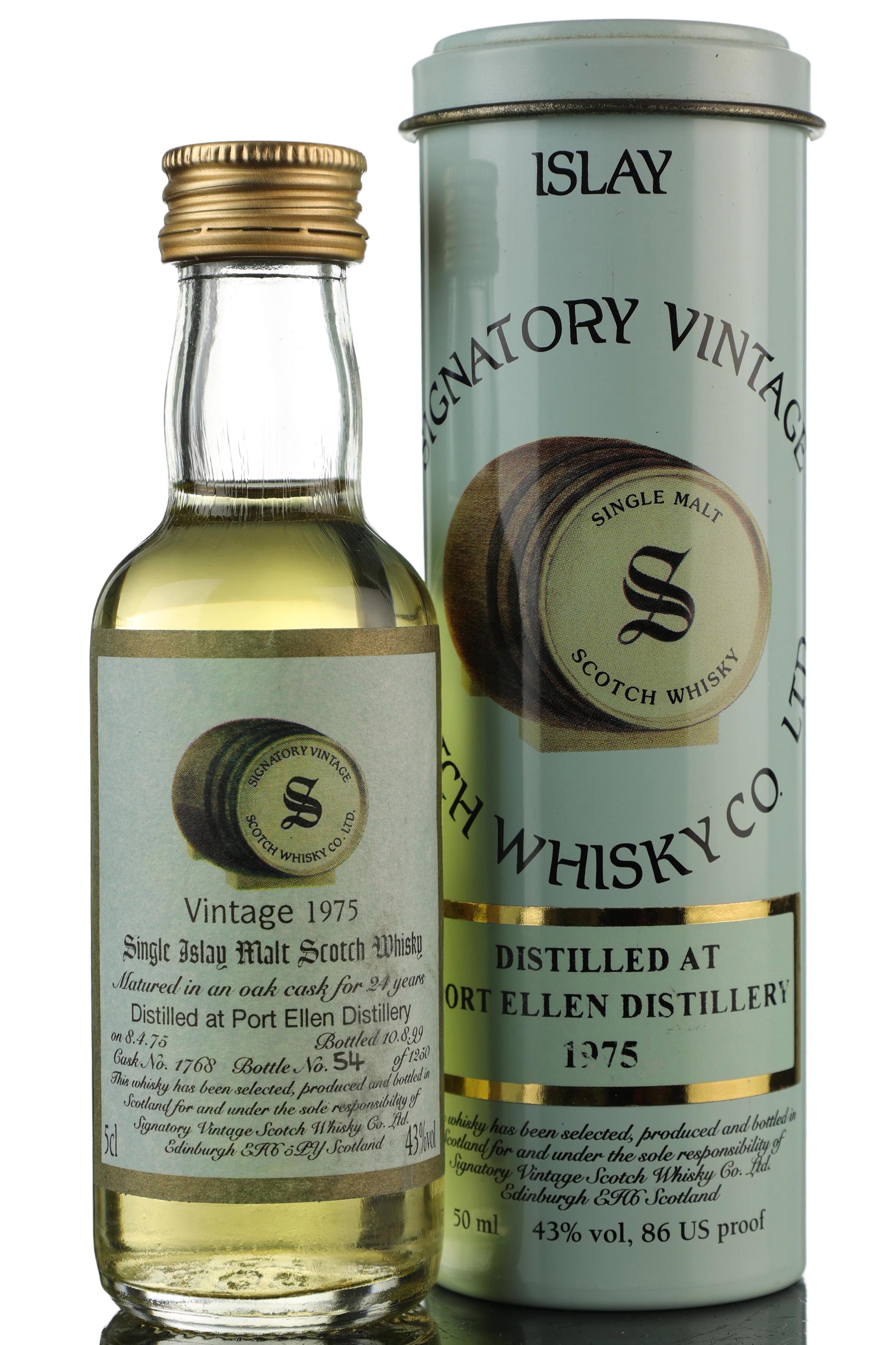 Port Ellen 1975-1999 - 24 Year Old - Signatory Vintage - Single Cask 1768 - Miniature