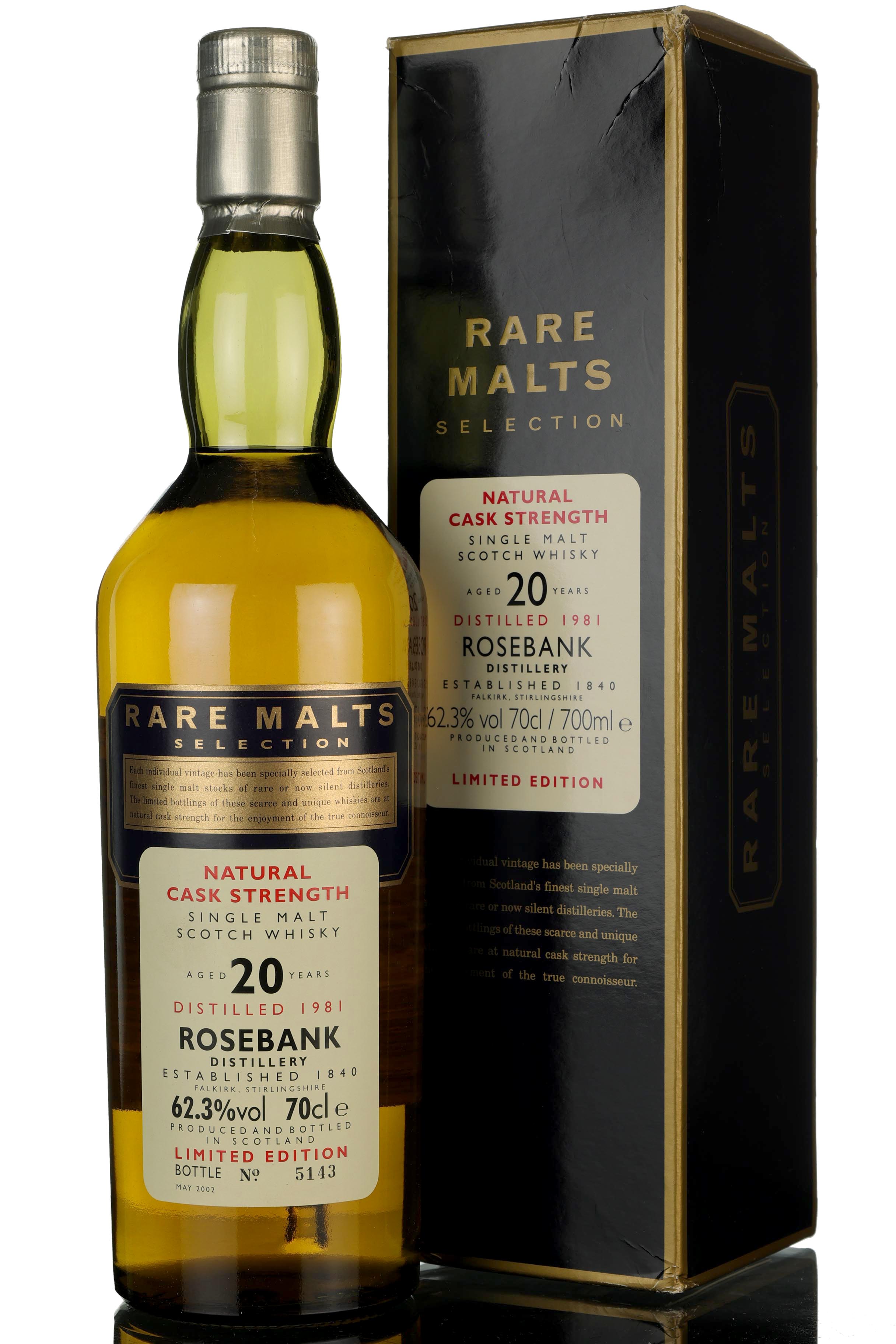 Rosebank 1981-2002 - 20 Year Old - Rare Malts 62.3%