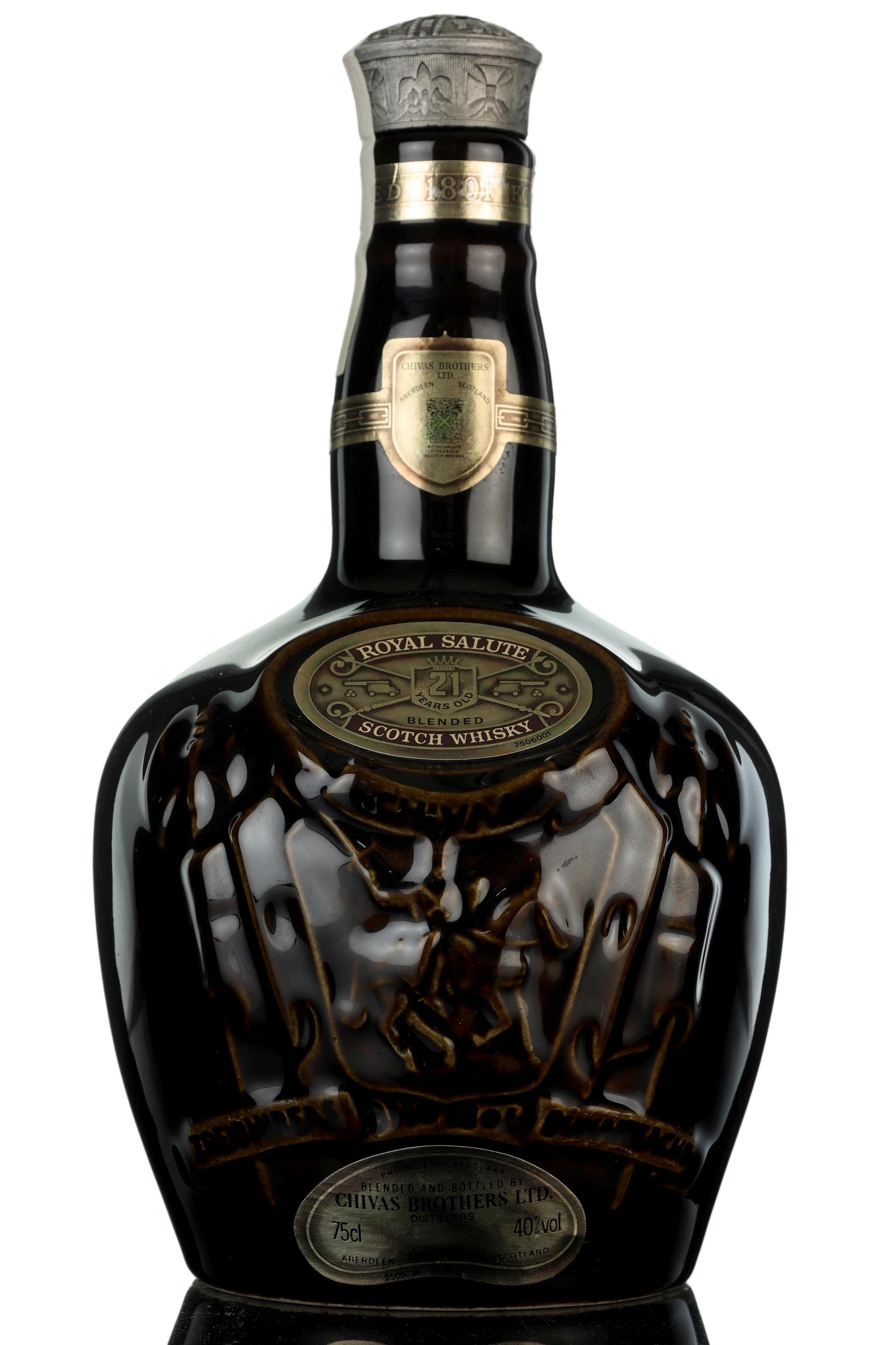 Royal Salute 21 Year Old  Brown Ceramic  1980s