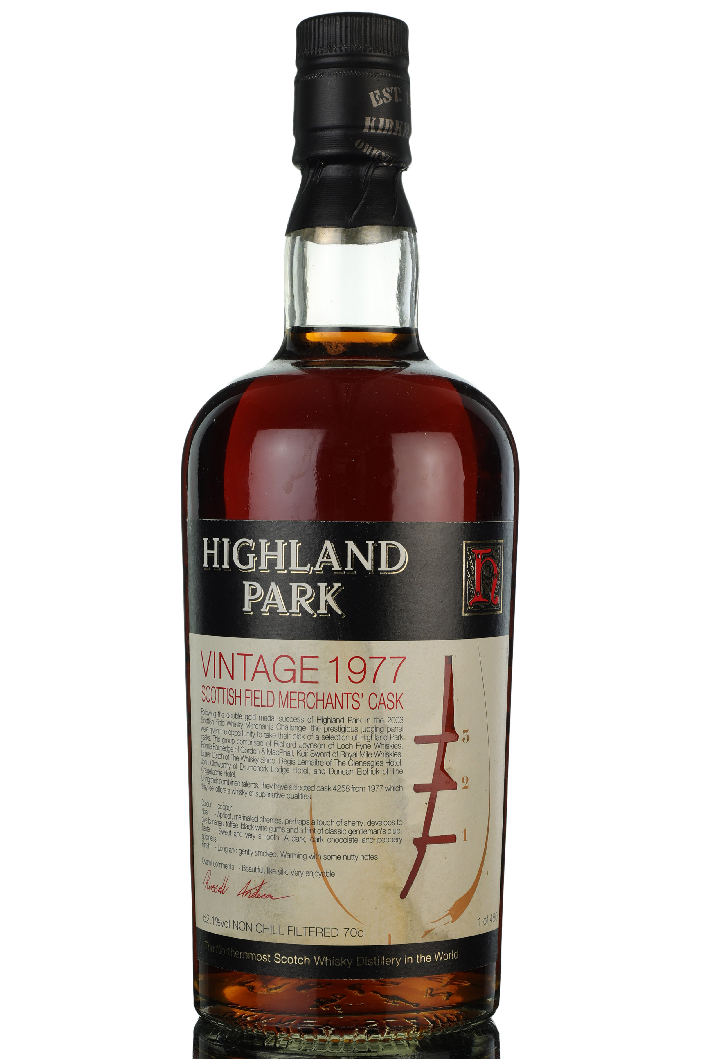 Highland Park 1977-2003 - Scottish Field Merchants - Single Cask 4258