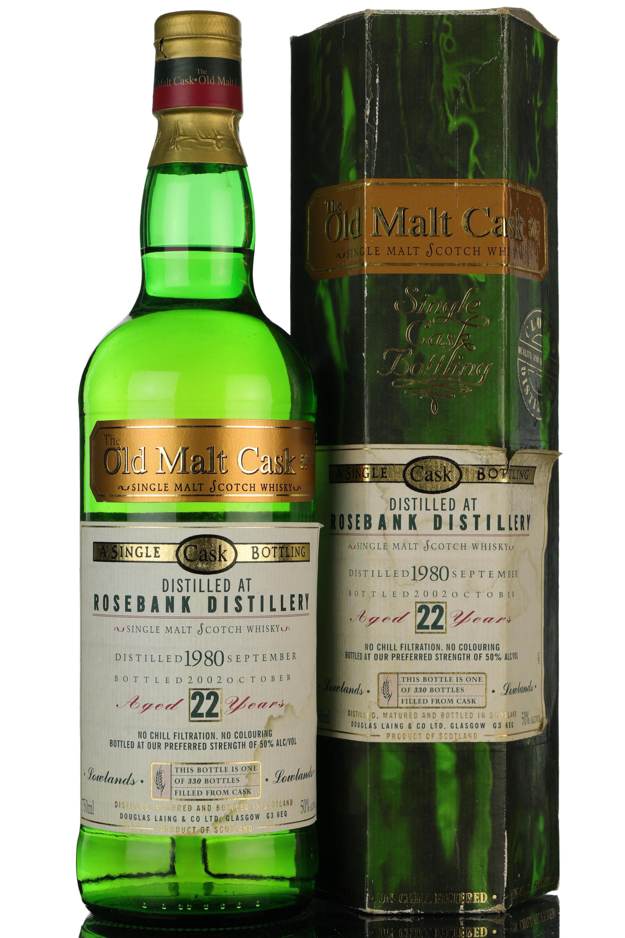 Rosebank 1980-2002 - 22 Year Old - Douglas Laing - Old Malt Cask - Single Cask - US Import