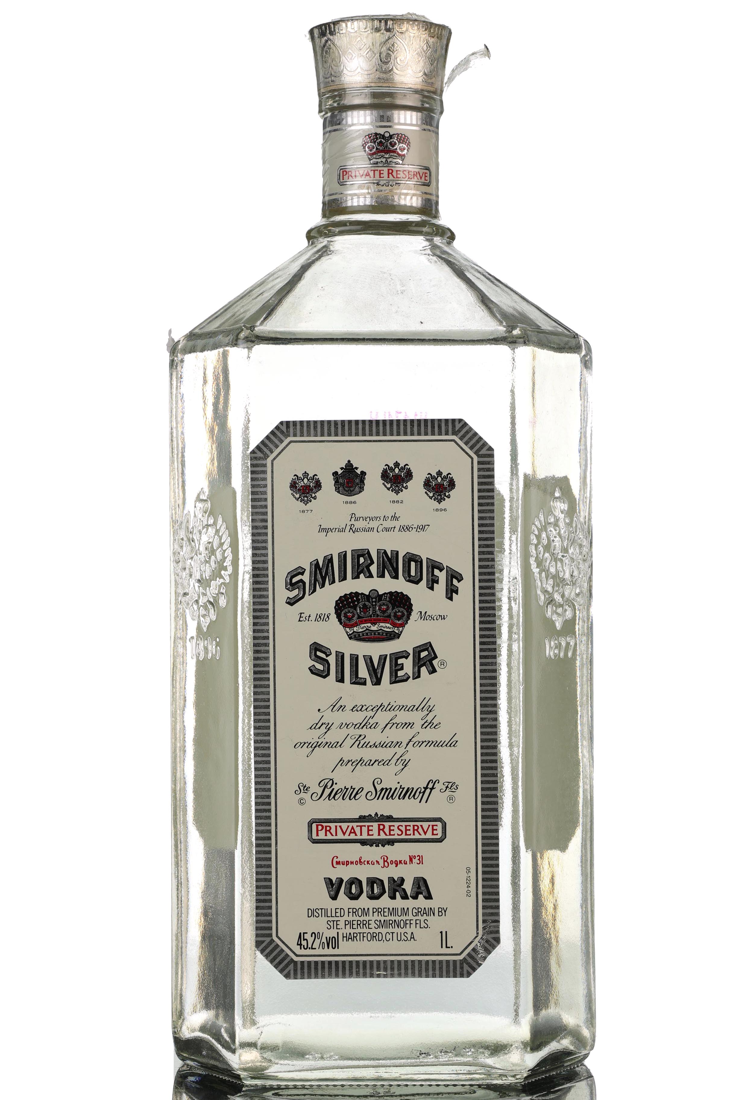 Smirnoff Silver Vodka - Private Reserve - 1 Litre