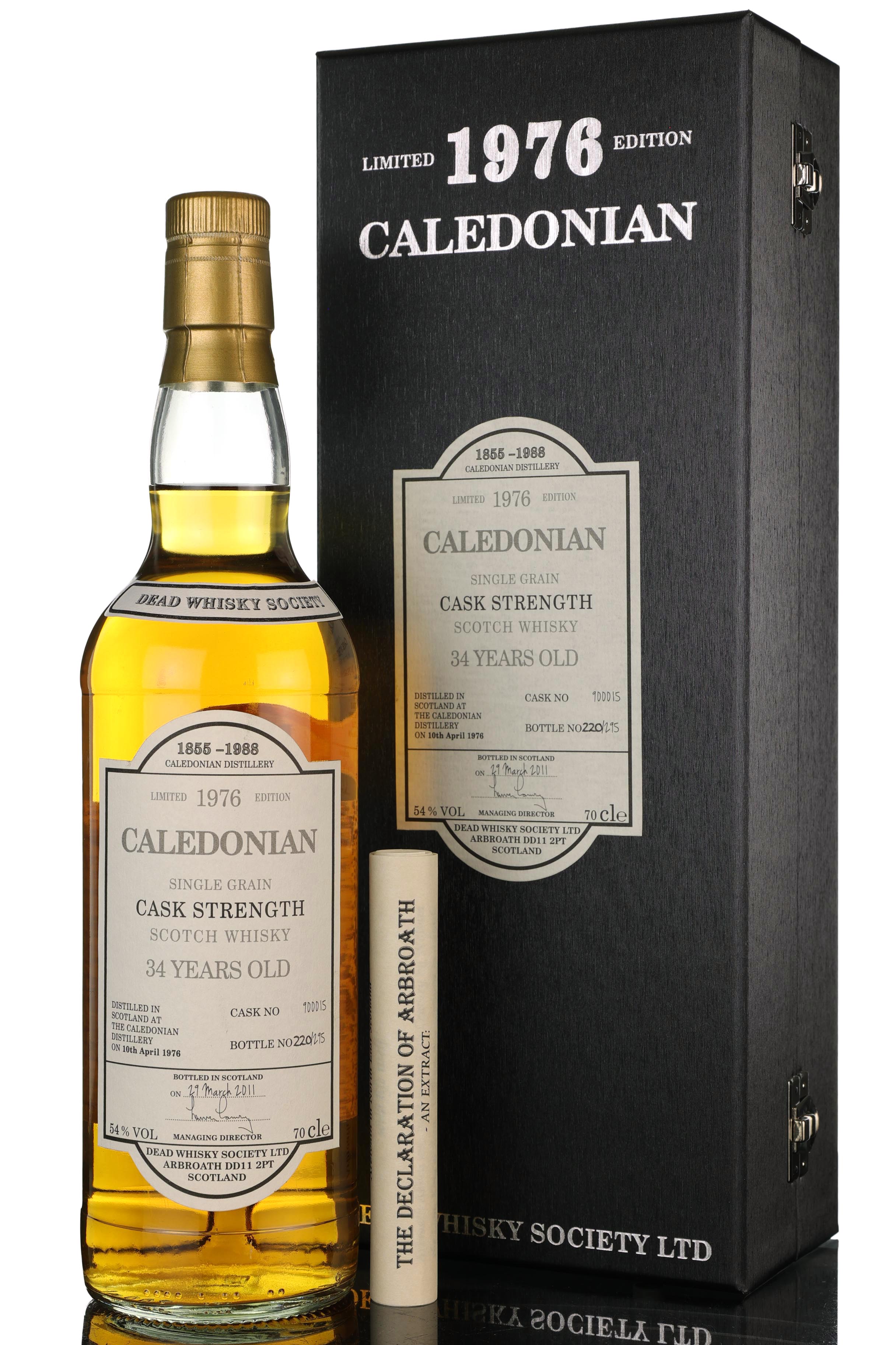 Caledonian 1976-2011 - 34 Year Old - Dead Whisky Society - Single Cask 900015