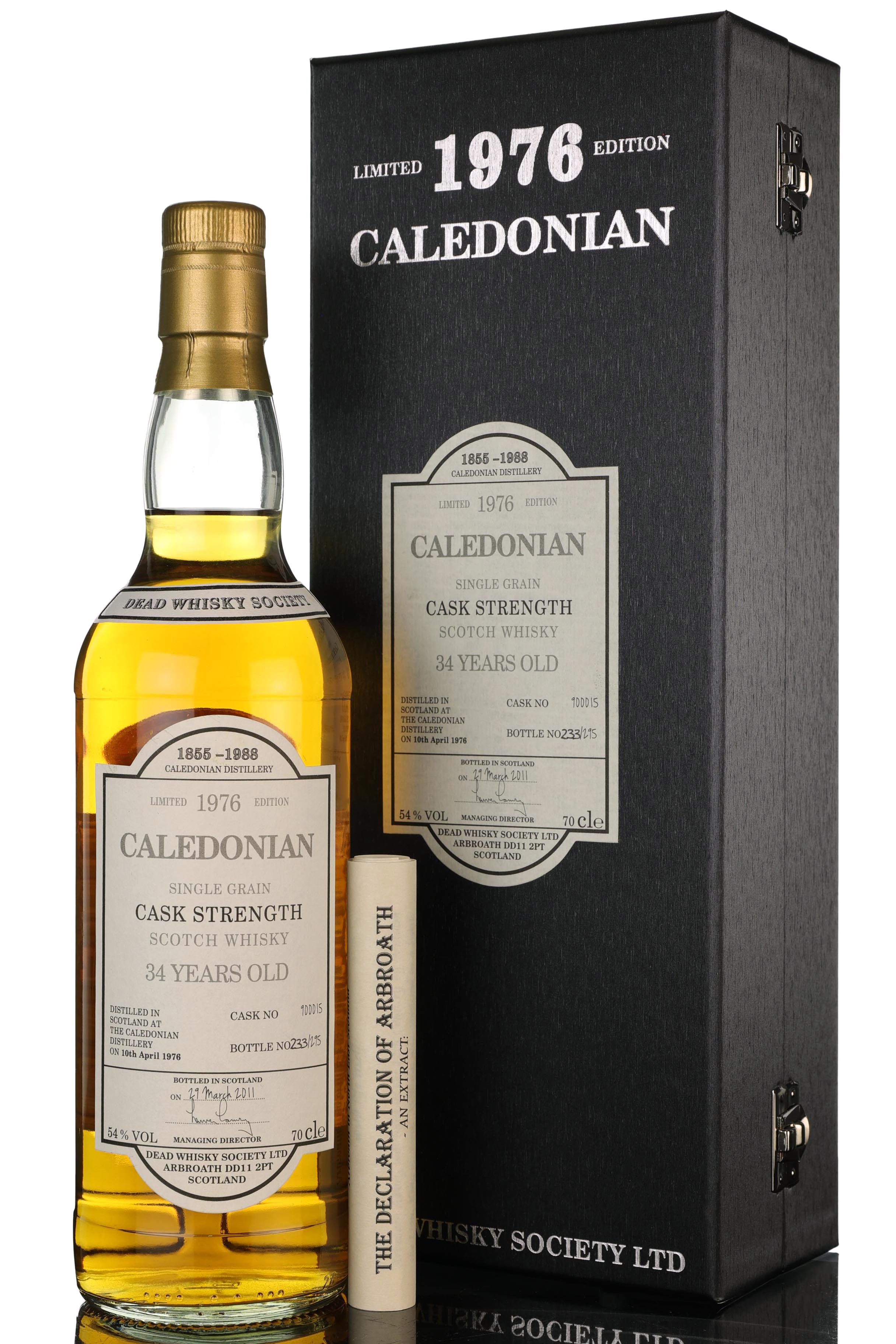 Caledonian 1976-2011 - 34 Year Old - Dead Whisky Society - Single Cask 900015