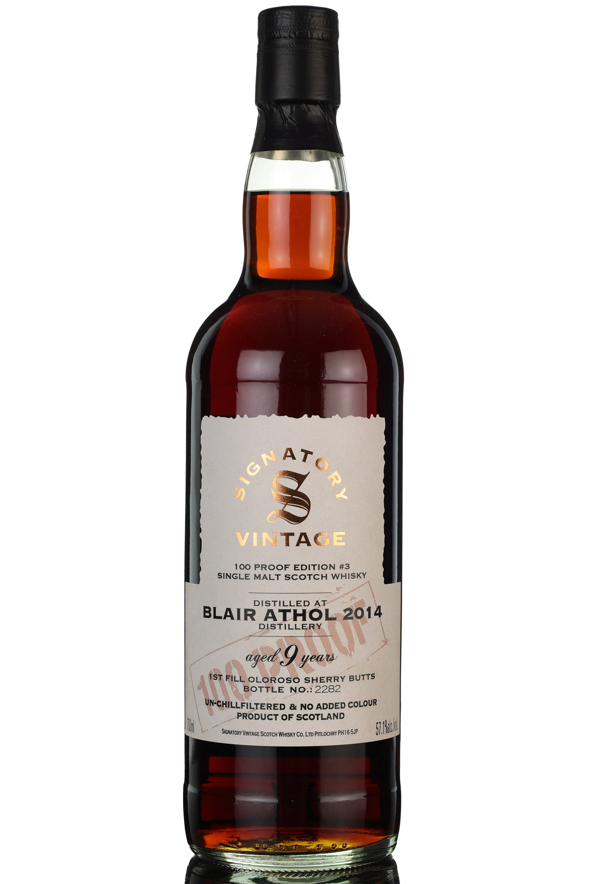 Blair Athol 2014-2023 - 9 Year Old Signatory Vintage Edition 3 - 100 Proof