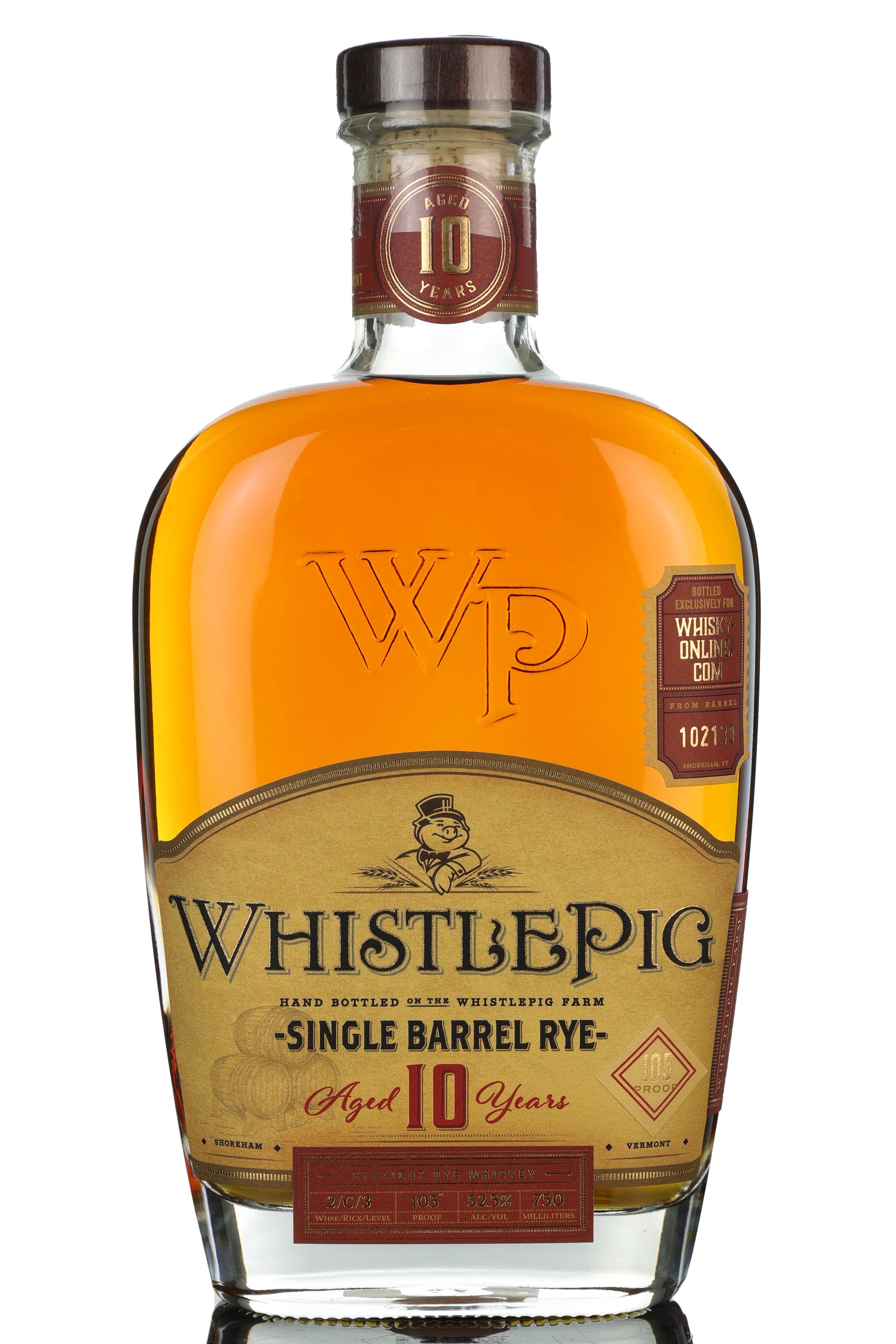 WhistlePig 10 Year Old - Single Barrel 102130 - 2020 Release - Whisky-Online Exclusive