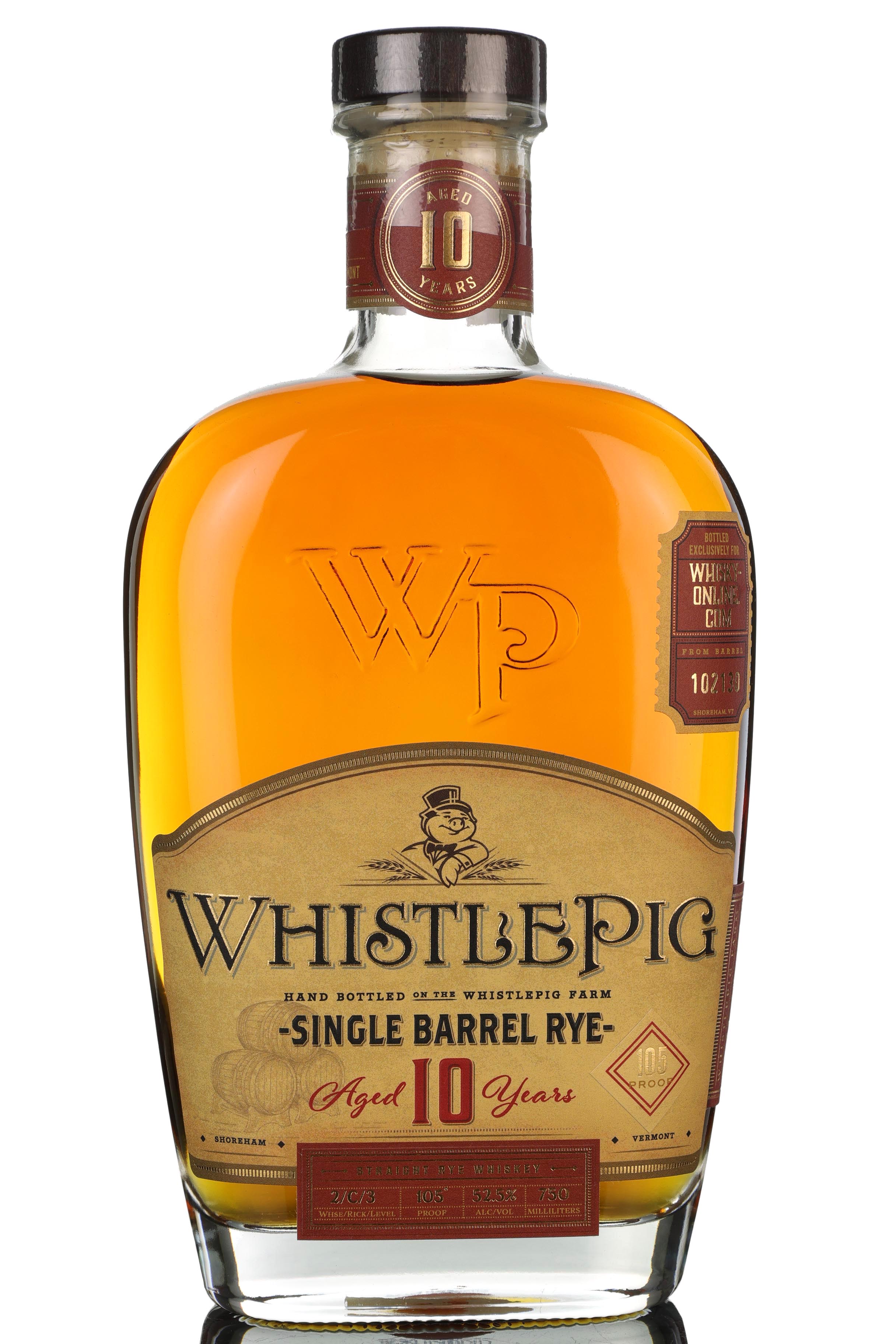 WhistlePig 10 Year Old - Single Barrel 102130 - 2020 Release - Whisky-Online Exclusive