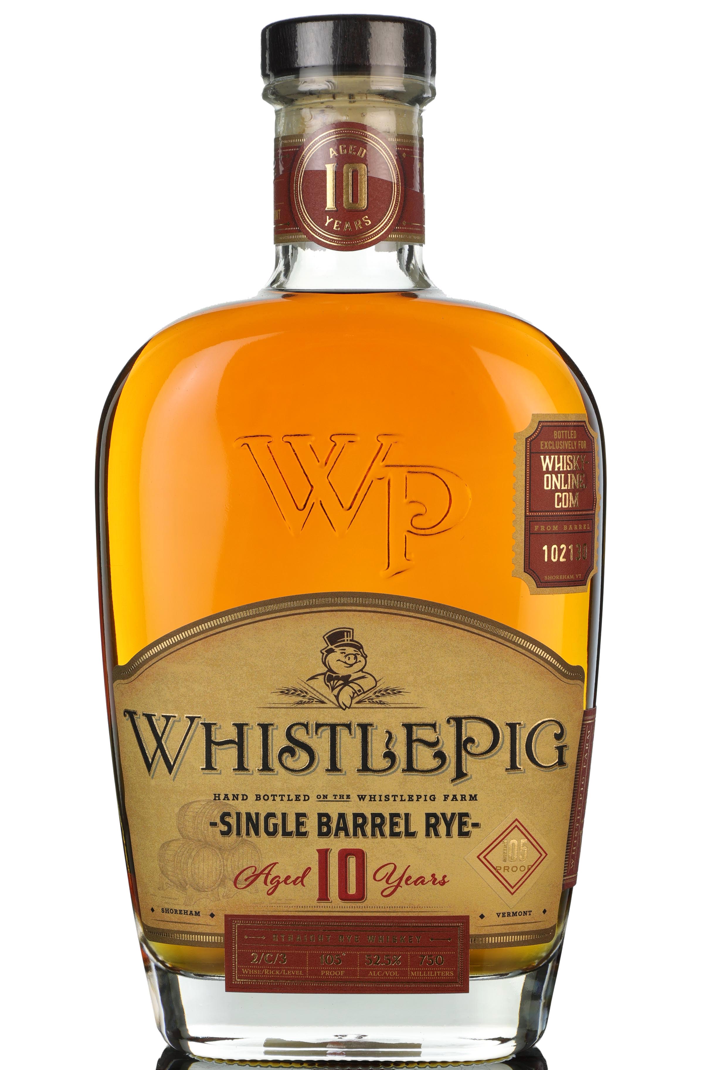 WhistlePig 10 Year Old - Single Barrel 102130 - 2020 Release - Whisky-Online Exclusive