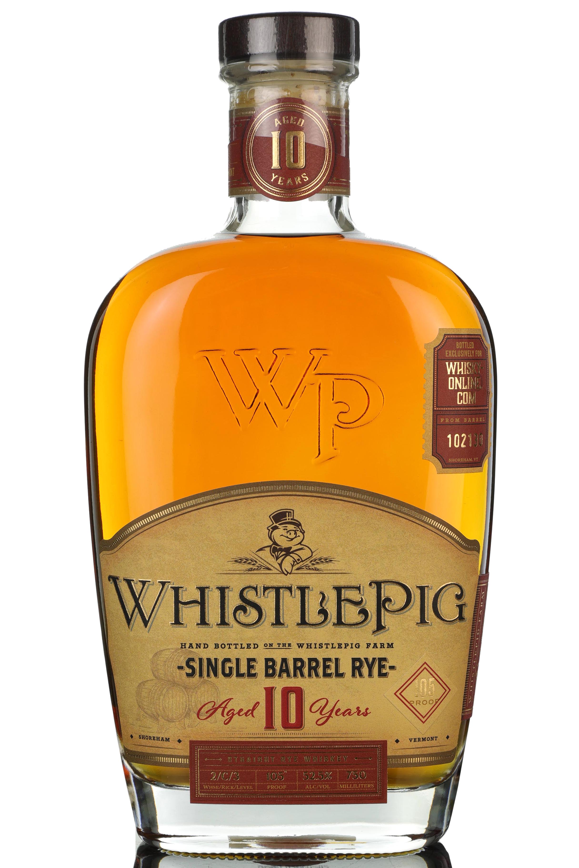 WhistlePig 10 Year Old - Single Barrel 102130 - 2020 Release - Whisky-Online Exclusive