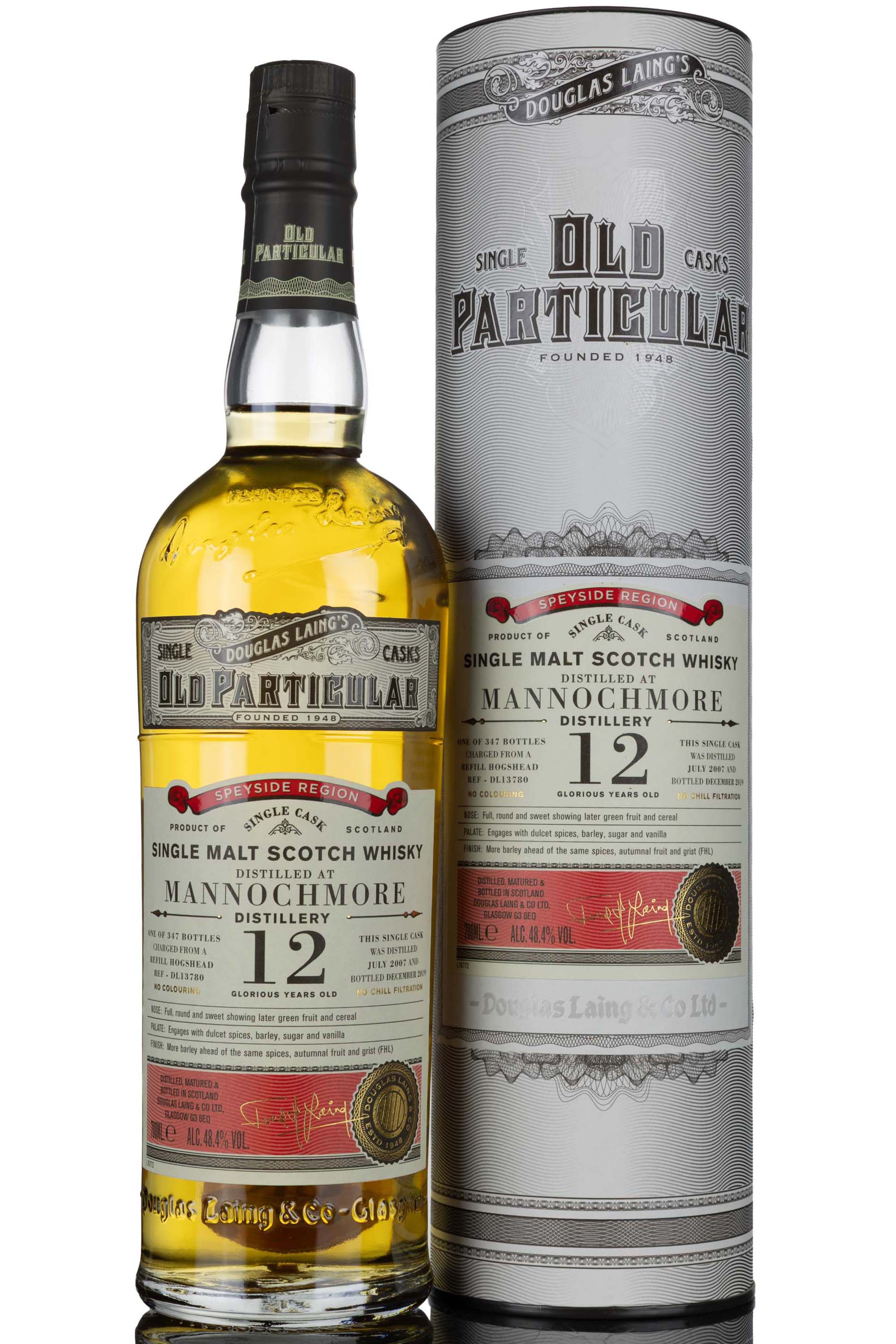 Mannochmore 2007-2019 - 12 Year Old - Douglas Laing - Old Particular - Single Cask 13780
