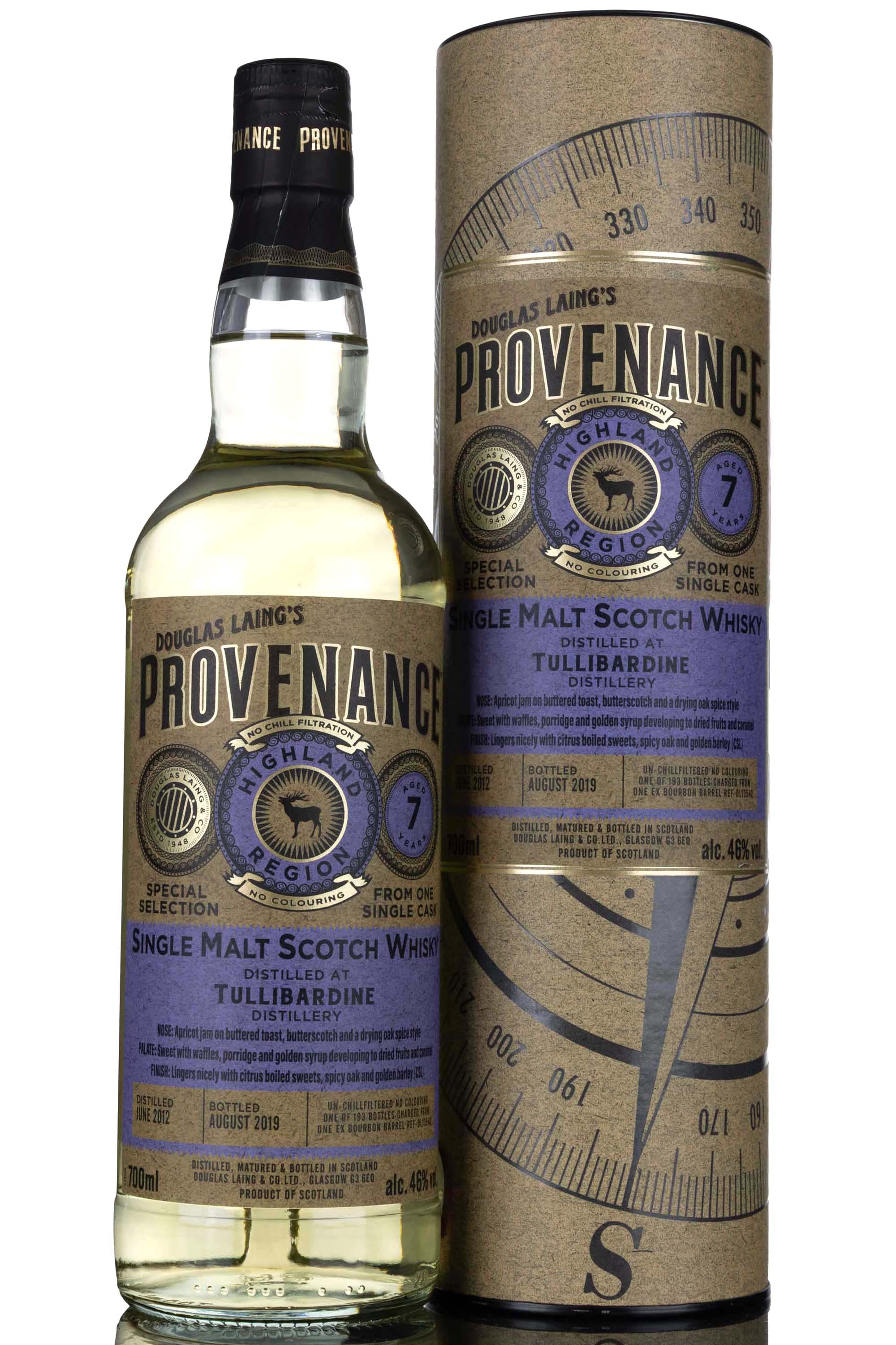 Tullibardine 2012-2019 - 7 Year Old - Douglas Laing - Provenance - Single Cask 13542