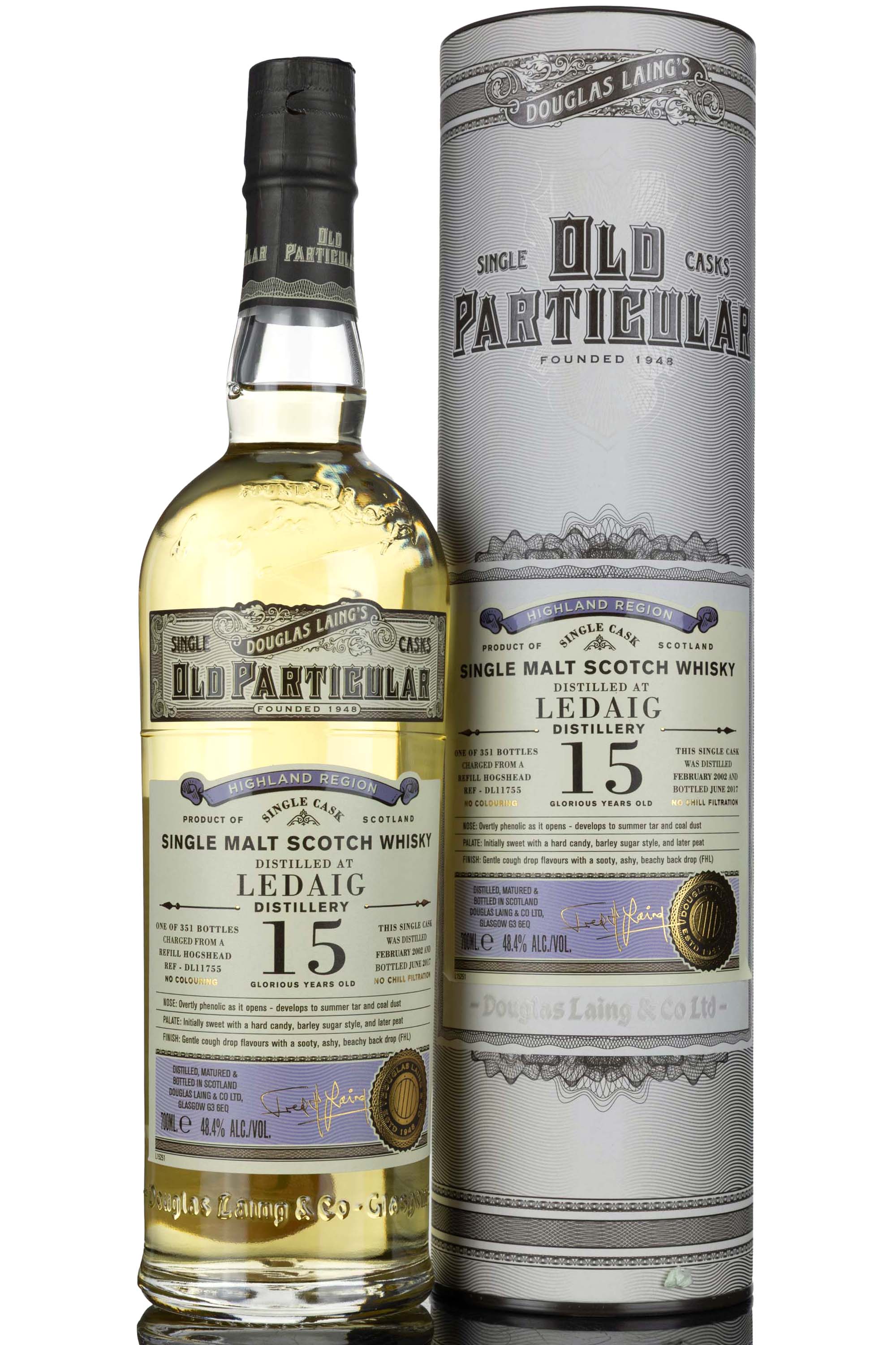 Ledaig 2002-2017 - 15 Year Old - Douglas Laing - Old Particular - Single Cask 11755