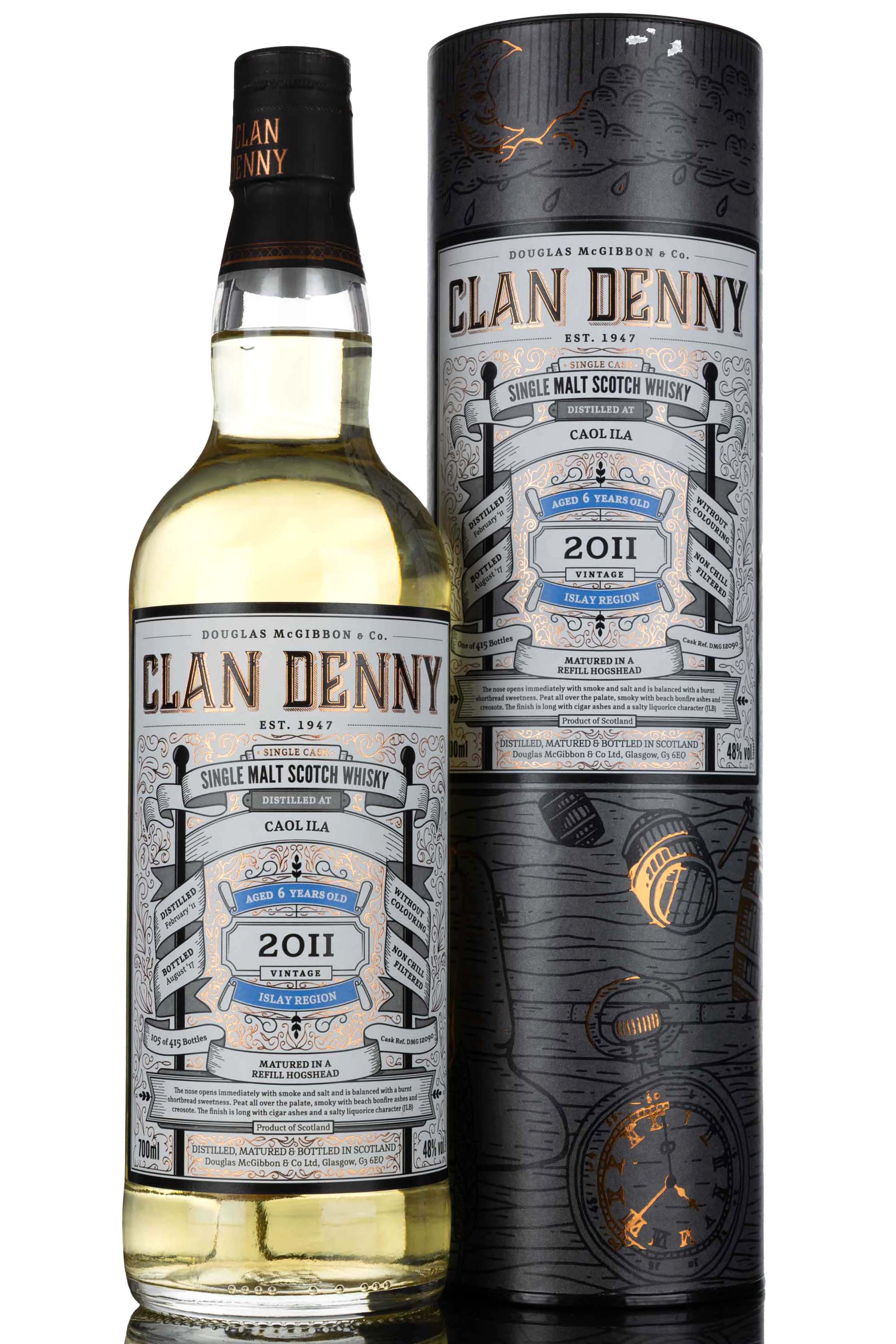 Caol Ila 2011-2017 - 6 Year Old - Douglas McGibbon - Clan Denny - Single Cask 12090
