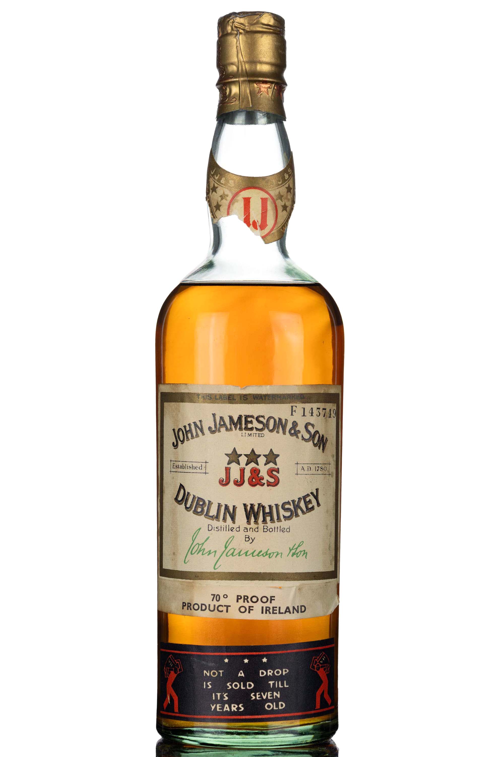 Jameson 7 Year Old Irish Whiskey - 1950s