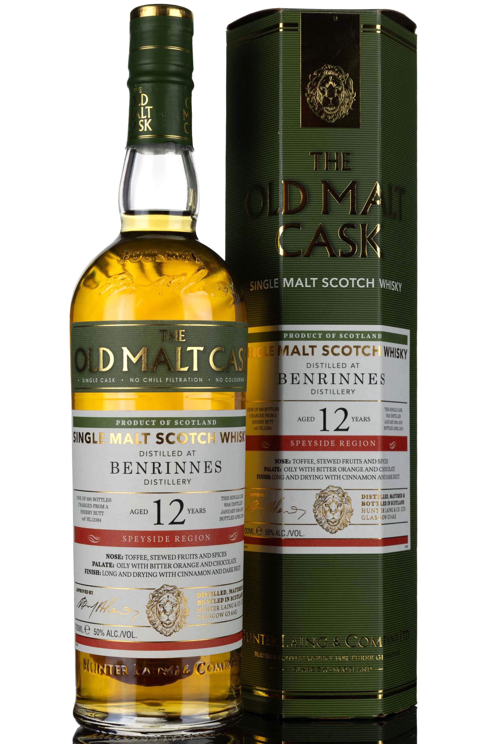 Benrinnes 2004-2016 - 12 Year Old - Hunter Laing - Old Malt Cask - Single Cask 12384