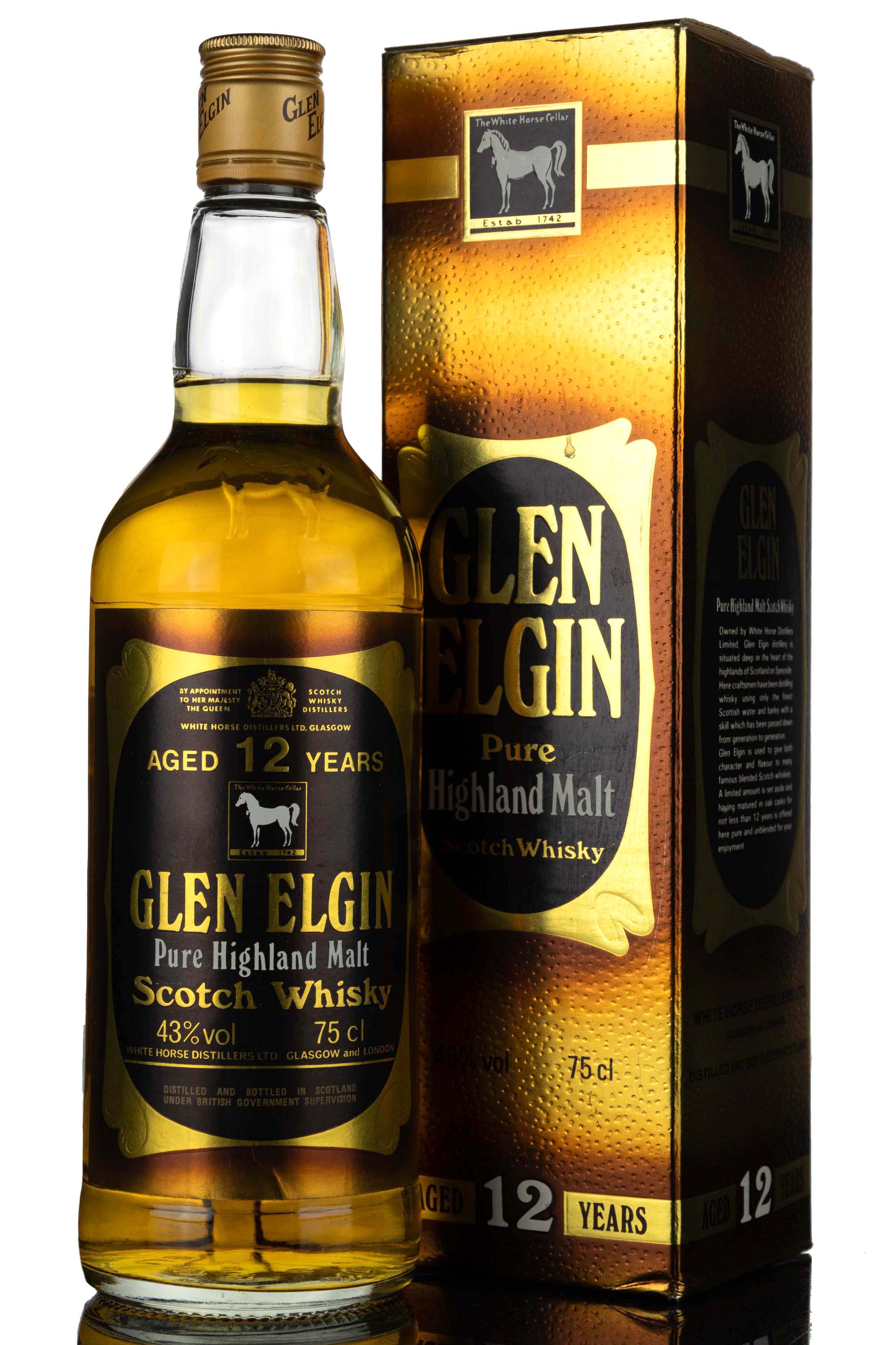 Glen Elgin 12 Year Old - White Horse - 1980s