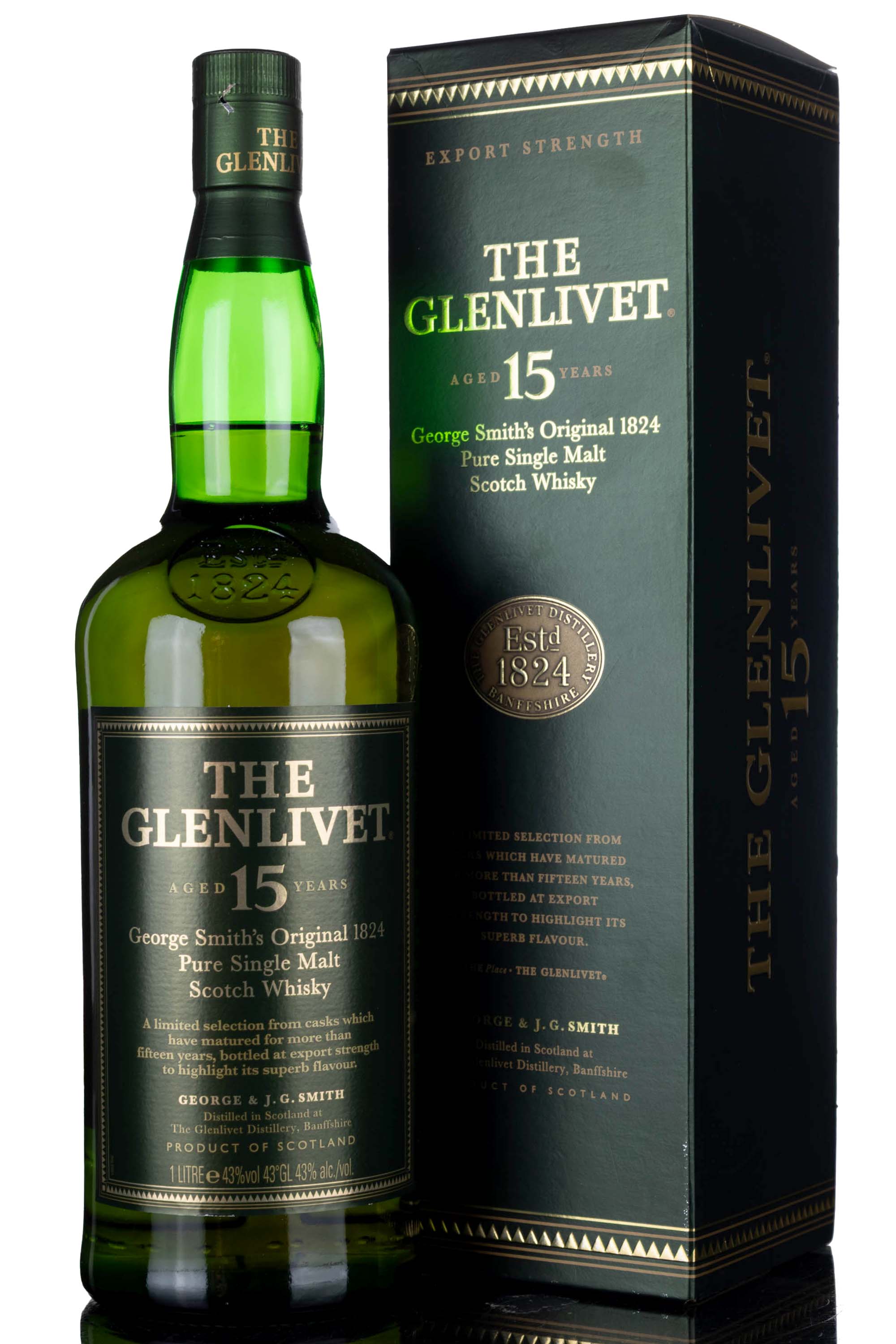 Glenlivet 15 Year Old - Circa 2000 - 1 Litre