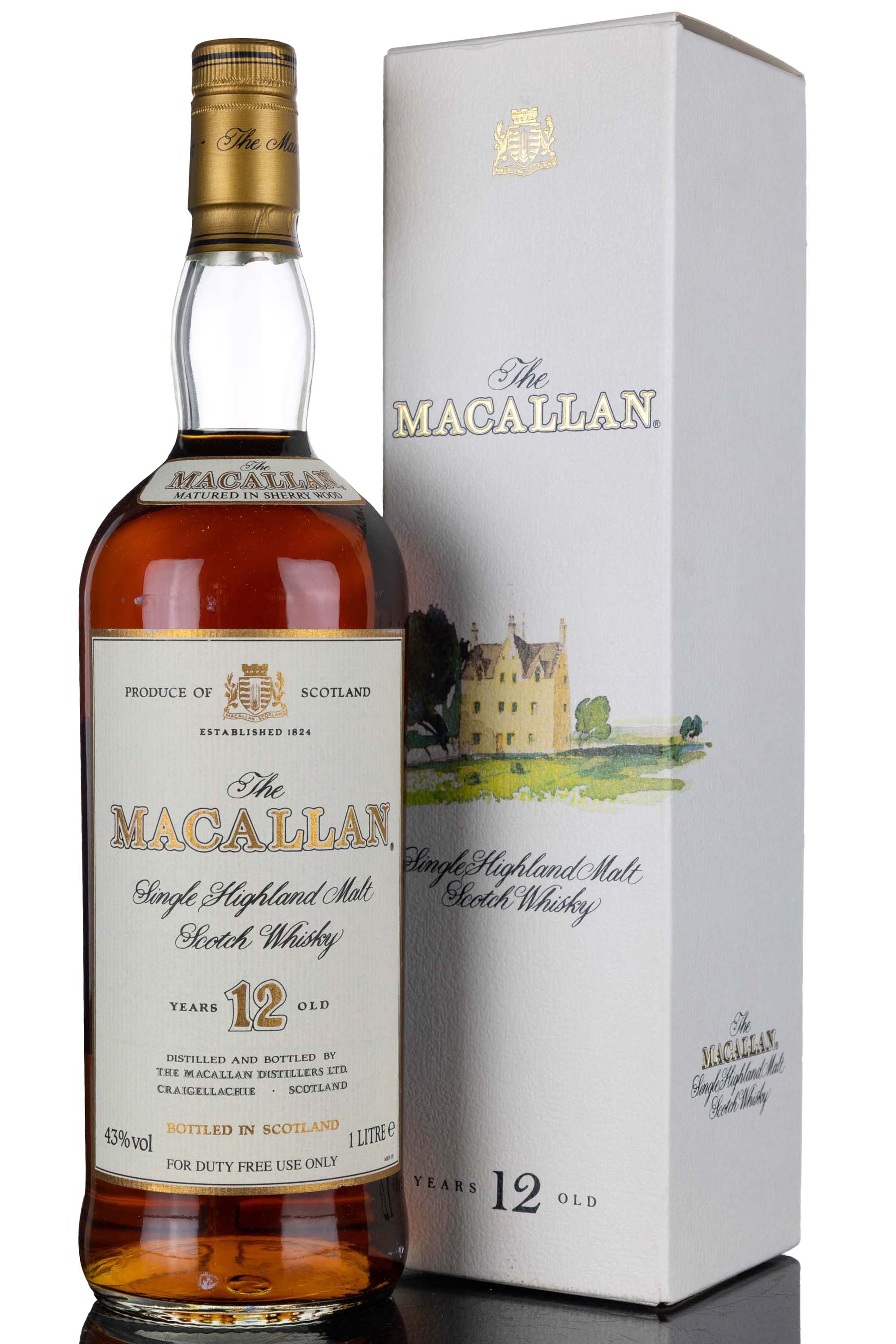 Macallan 12 Year Old - Sherry Cask - 1990s - 1 Litre