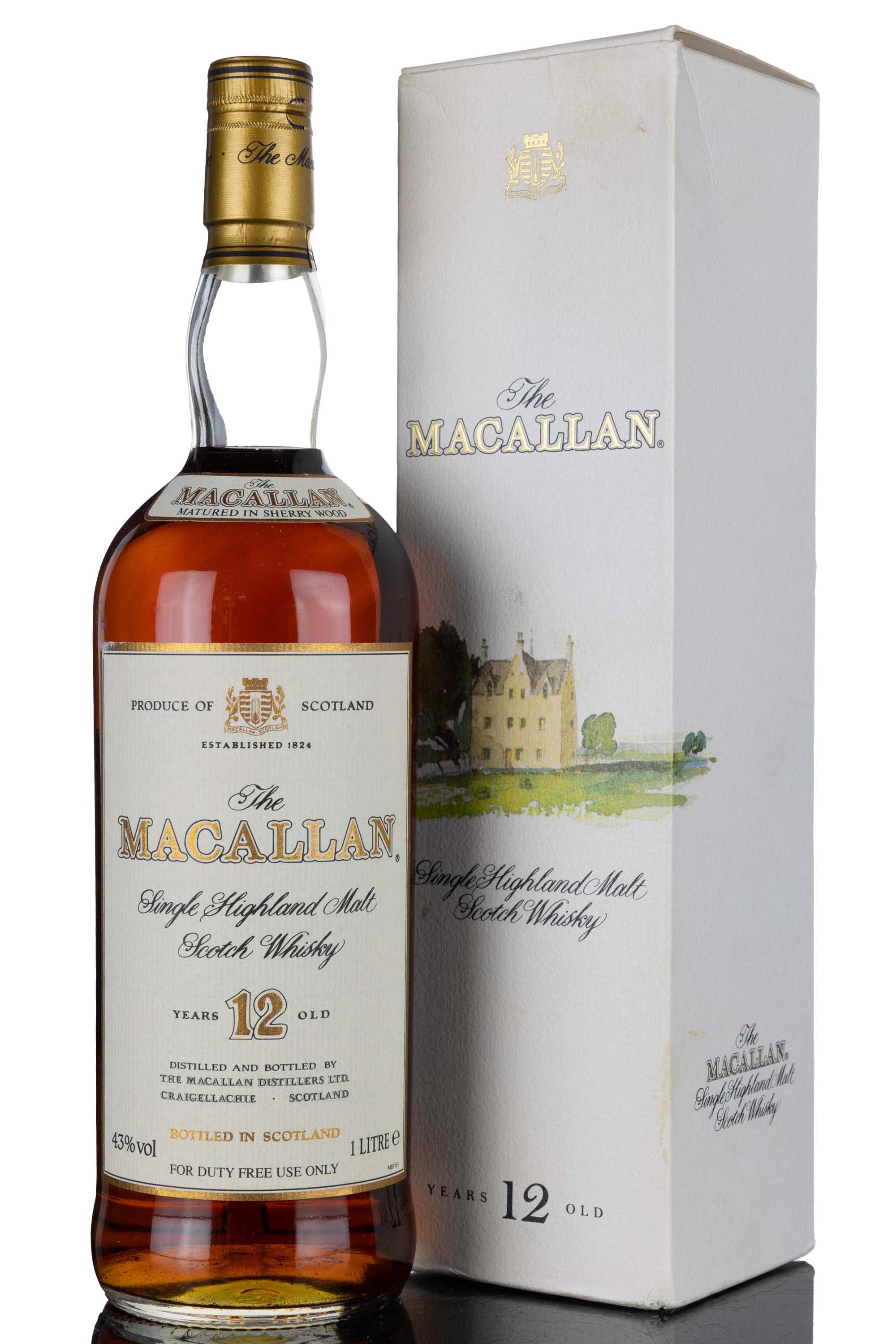 Macallan 12 Year Old - Sherry Cask - 1990s - 1 Litre